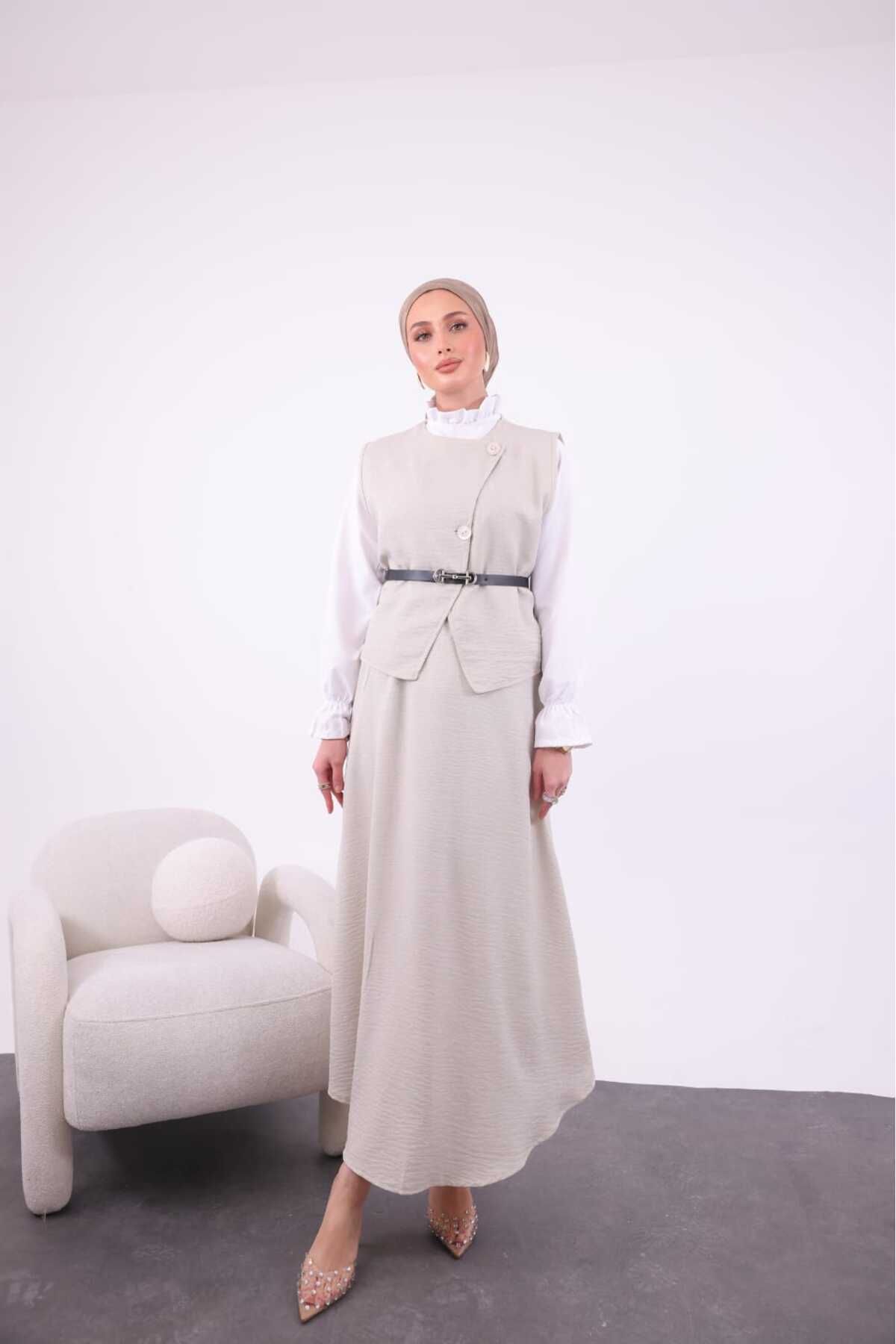 Butik Bambu Keten Üçlü Takım