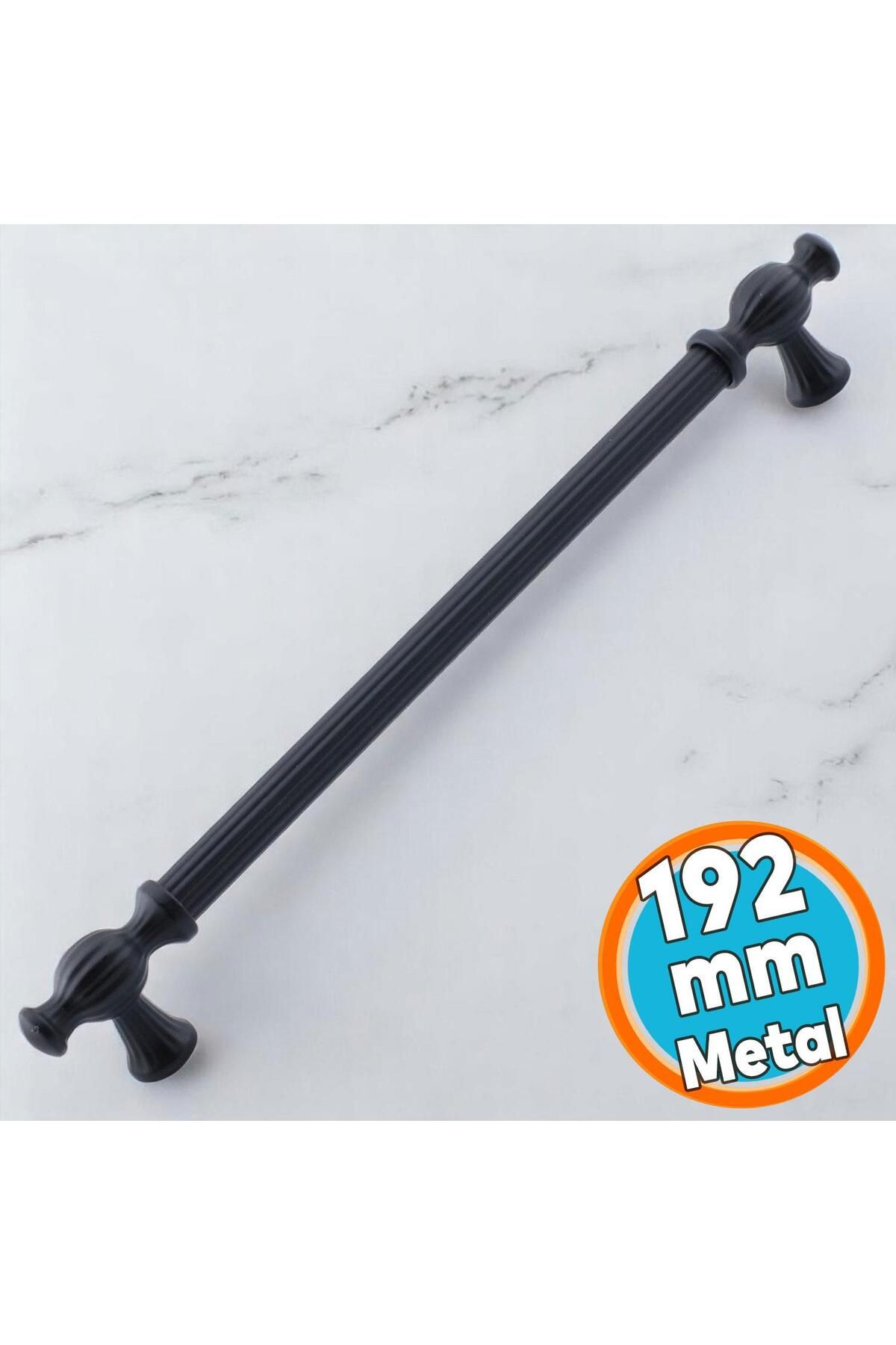 NZB Mobilya Mutfak Dolabı Çekmece Dolap Kapak Kulpu Kulbu Siyah Metal Kulpları (192 MM - 19.2 CM)