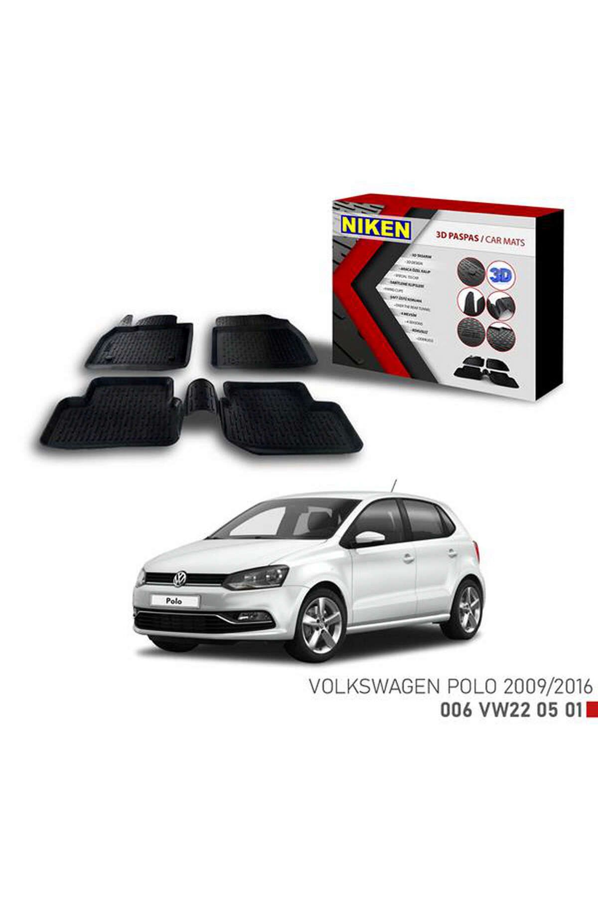 Universsal 3D PASPAS VW POLO 2009-2016 DRSTR