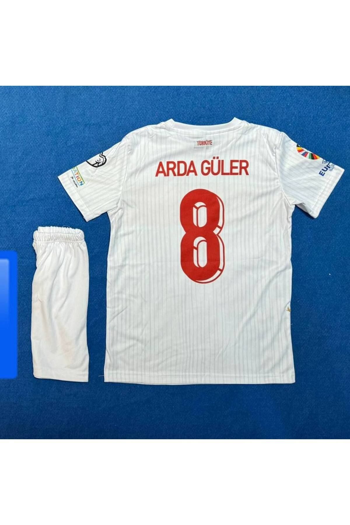 Alaturka Mix TÜRKİYE Milli Takım /.Arda./Güler-8 Beyaz Deplasman Çocuk Forması 4'lü Set