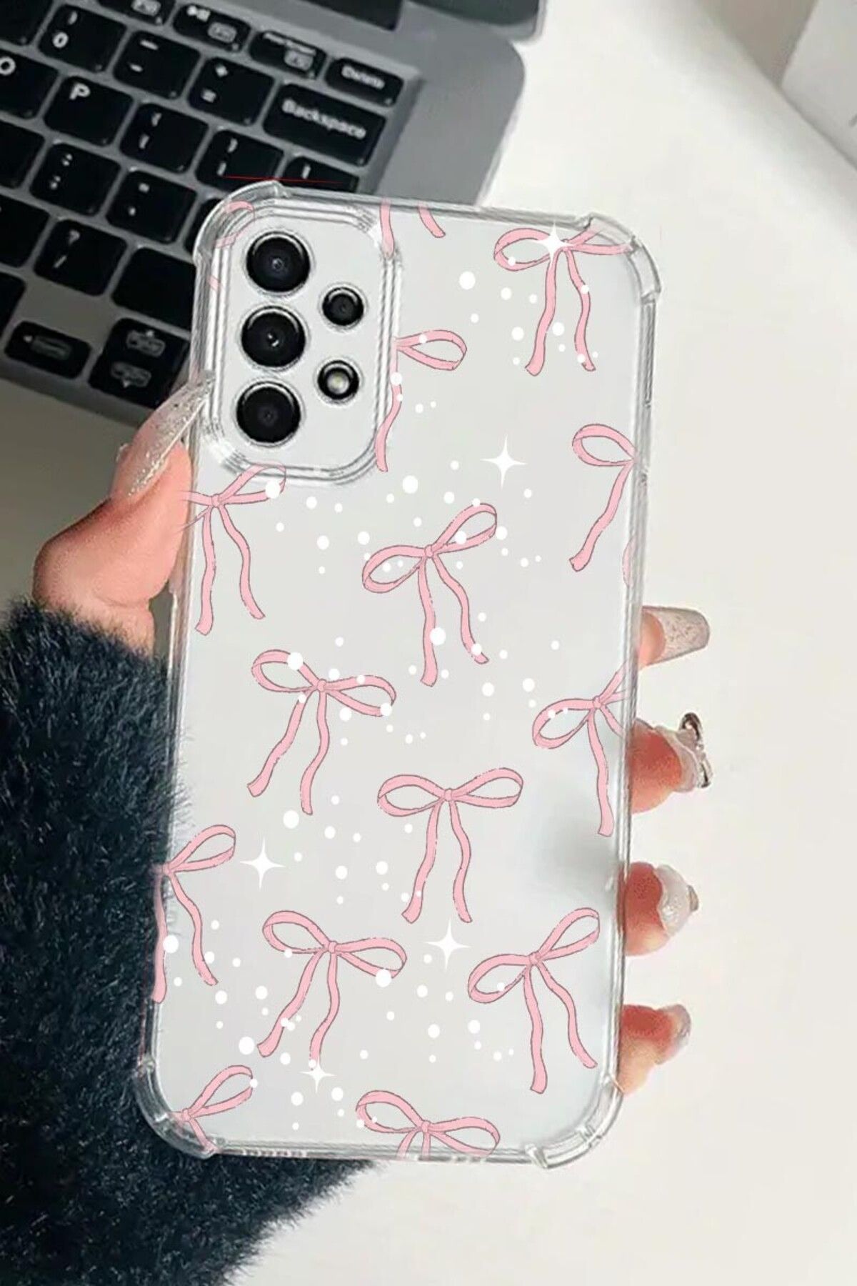 enfein Balporsuku Galaxy A52 İle Uyumlu Desenli Şeffaf Kılıfı PRO01 Kapak İnçilifiyonk