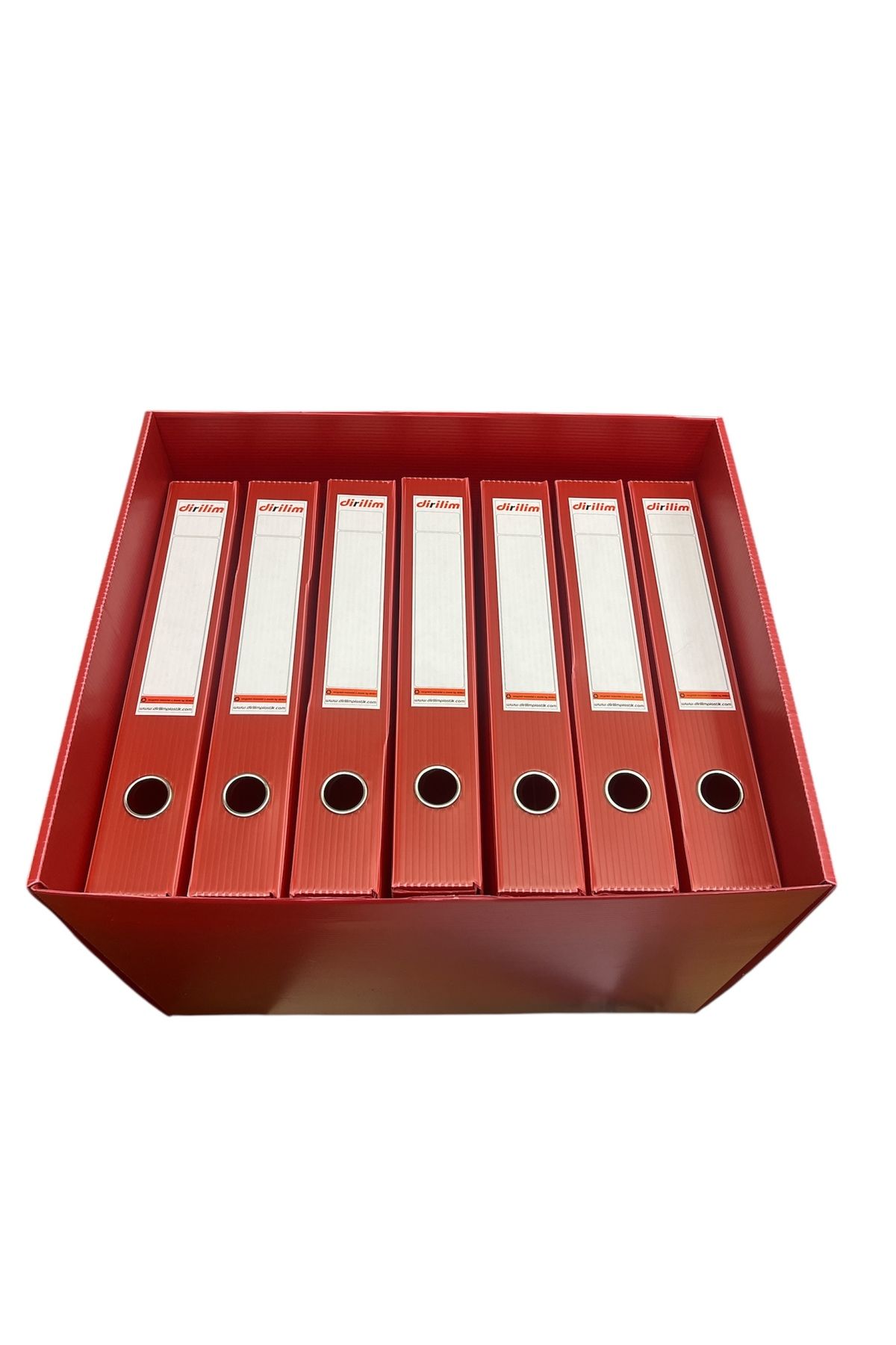 dirilim plastik-Dirilim Archive Box and Folder Set 42X35X30Cm and 7Pcs 29X5X32 Red Archive Set 3