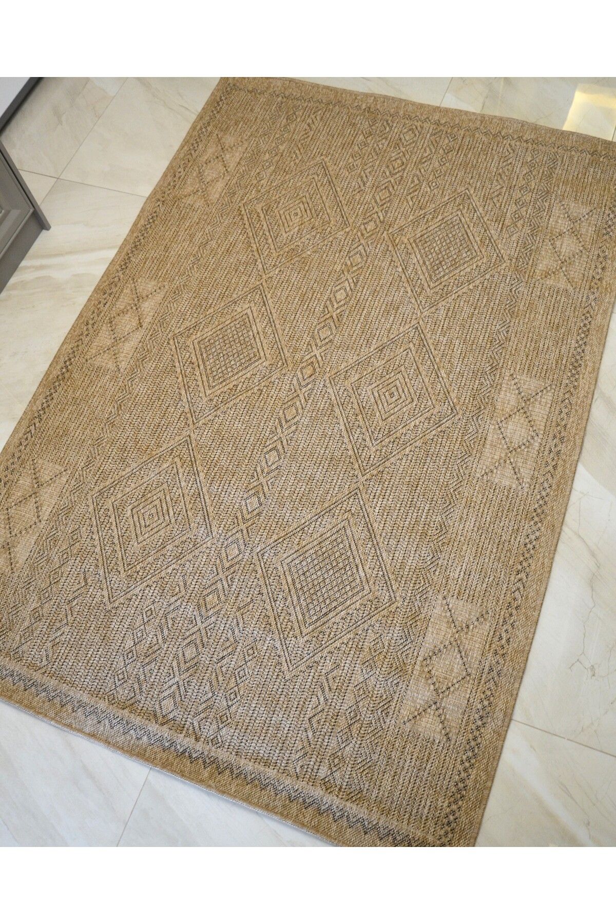 Home Minimalist Bohem Stil Jüt 160x230 Oturma Odası & Mutfak & Balkon Halısı