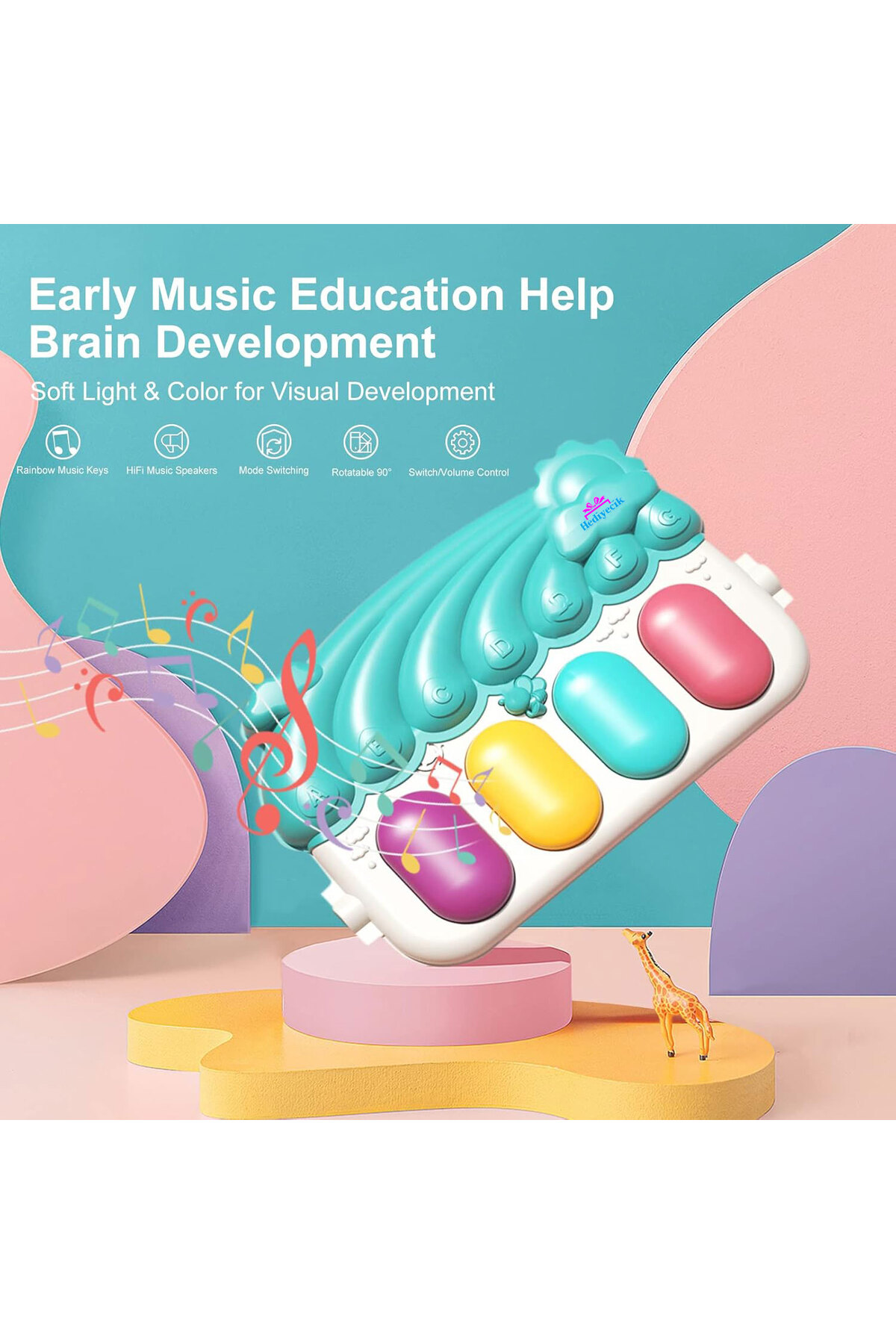 hediyecik Dinozor Figürlü Piyanolu Bebek Oyun Halısı Bebek Oyun Matı Işıklı Müzikli Jimnastik Merkezi 73 Cm fotoğrafı 2 (önizleme)