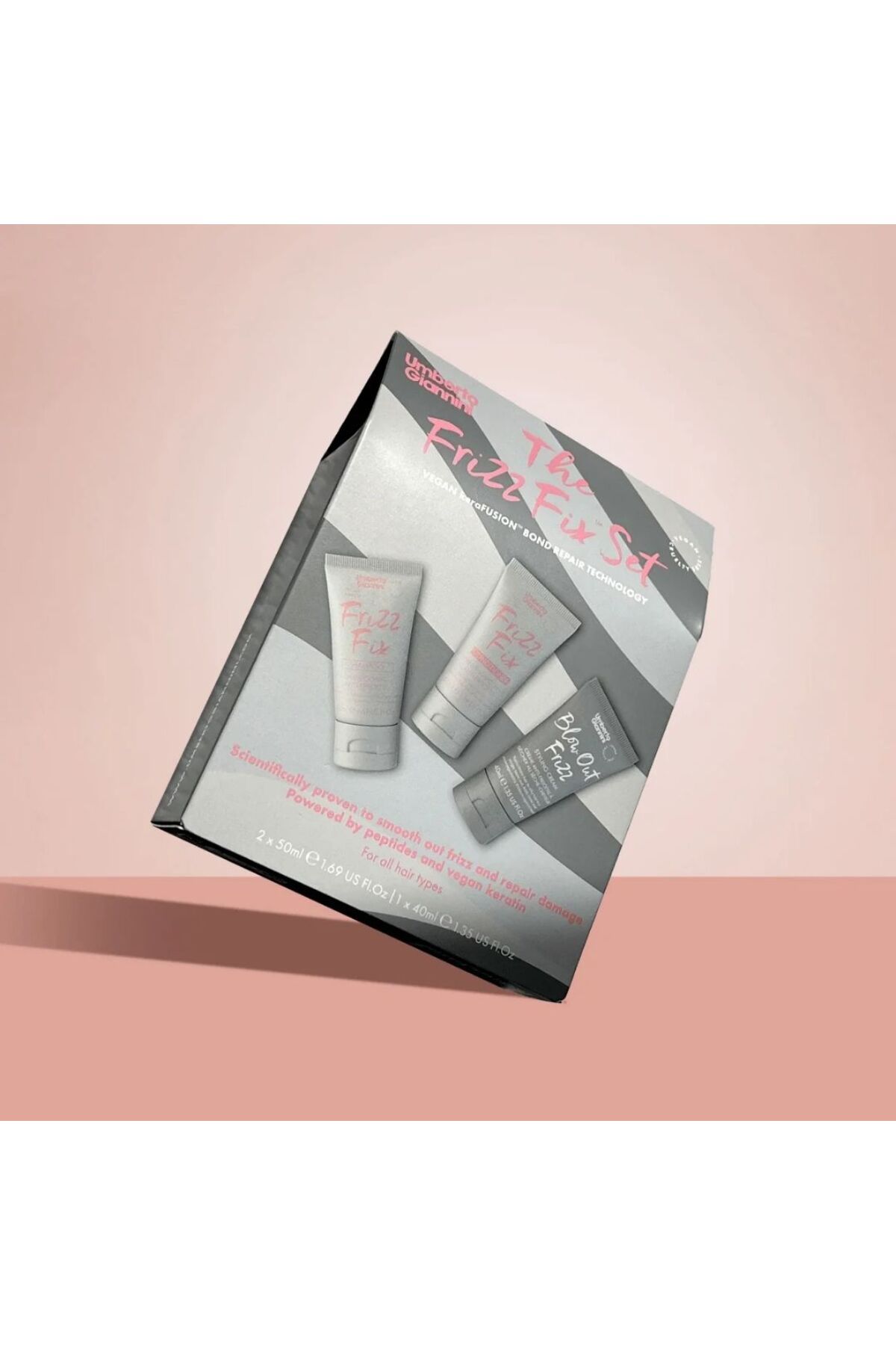 Umberto Giannini-Set de păr, cu efect antistatic, The Frizz Fix, Umberto Giannini, 2 x 50 ml, 1 x 40 ml 2