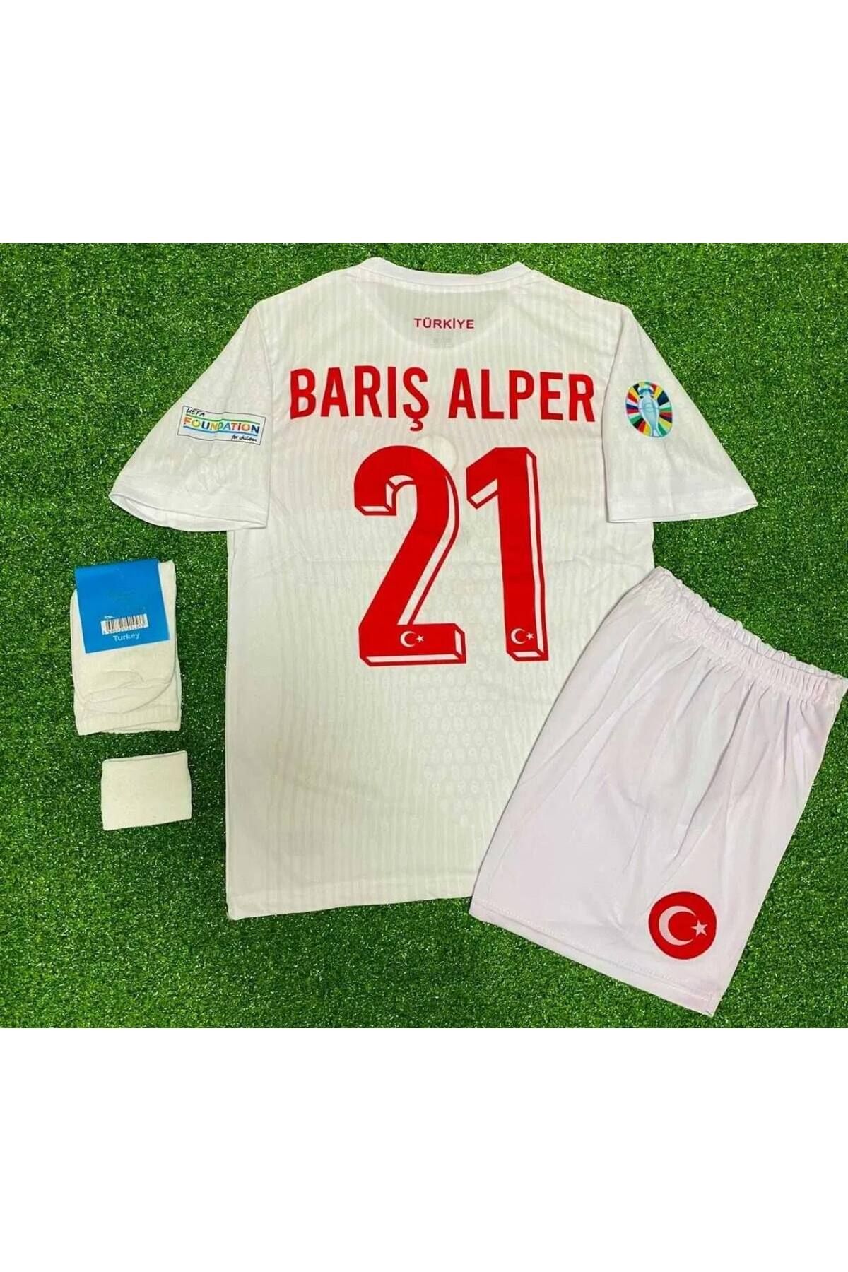 Alaturka Mix Türkiye Euro2024 Barış Alper Beyaz Deplasman Çocuk Forması 4'lü Set