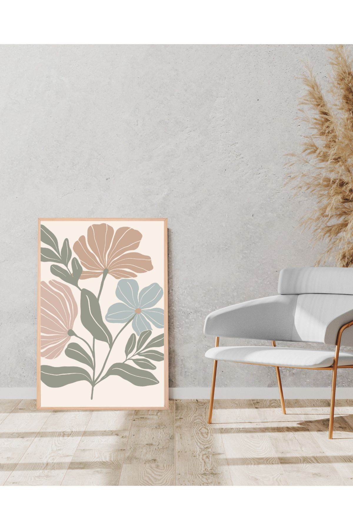 Tuba Decor Tek parça Ahşap Çerçeve Görünümlü MDF Tablo