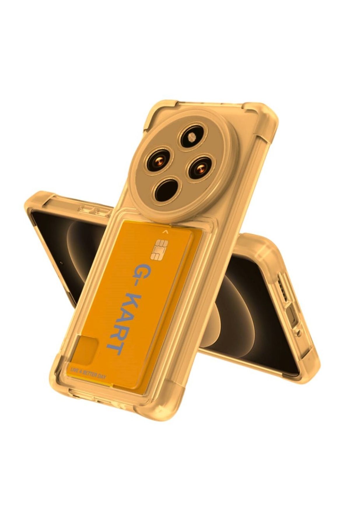 HANPORIUM Redmi A4 Kılıf Darbe Emici Köşe Korumalı Kartlıklı Cüzdanlı Silikon Kapak - Füme