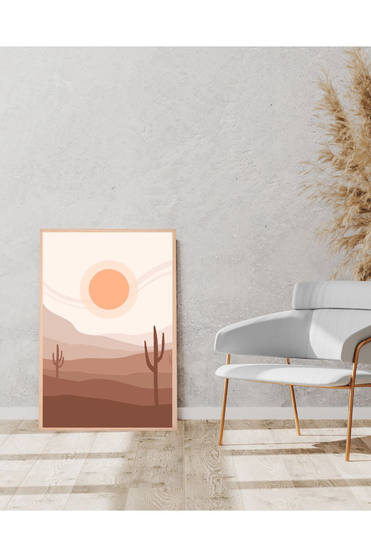 Tuba Decor Tek parça Ahşap Çerçeve Görünümlü MDF Tablo