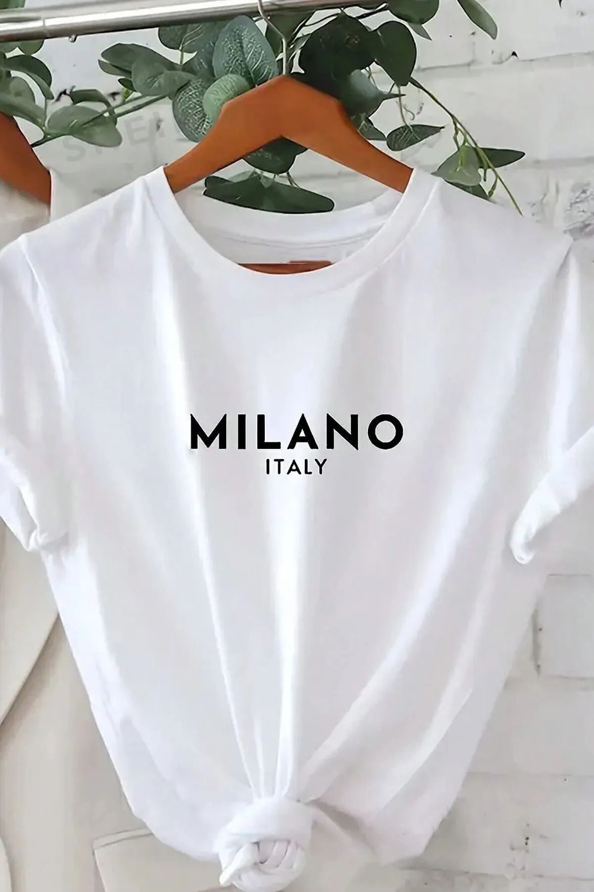 Cool mans Oversize Büyük Beden Battal Milano Baskılı Pamuklu Bisiklet Yaka T-Shirt