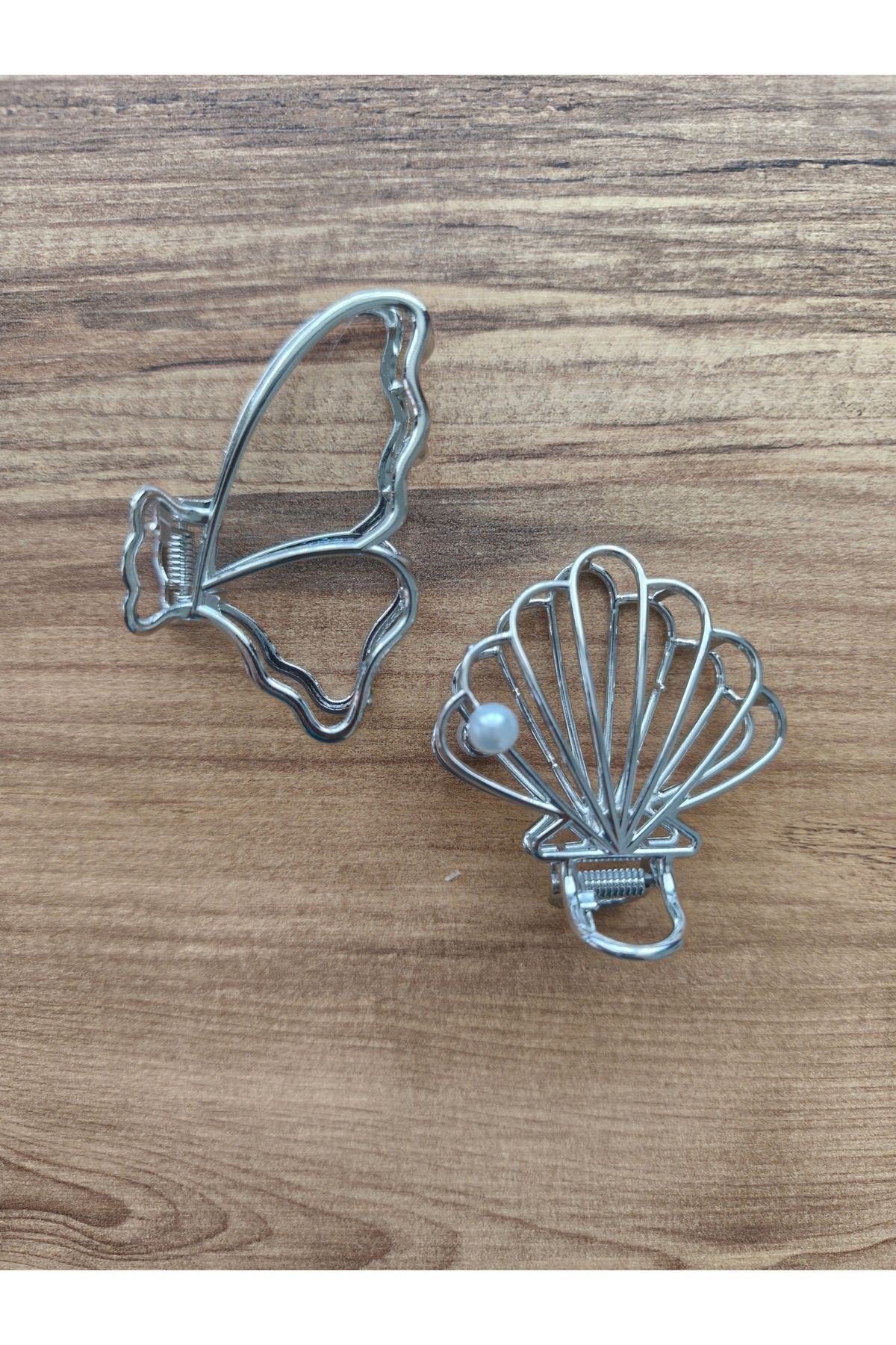 Home Kelebek İncili İstiridye Kombin Metal Toka