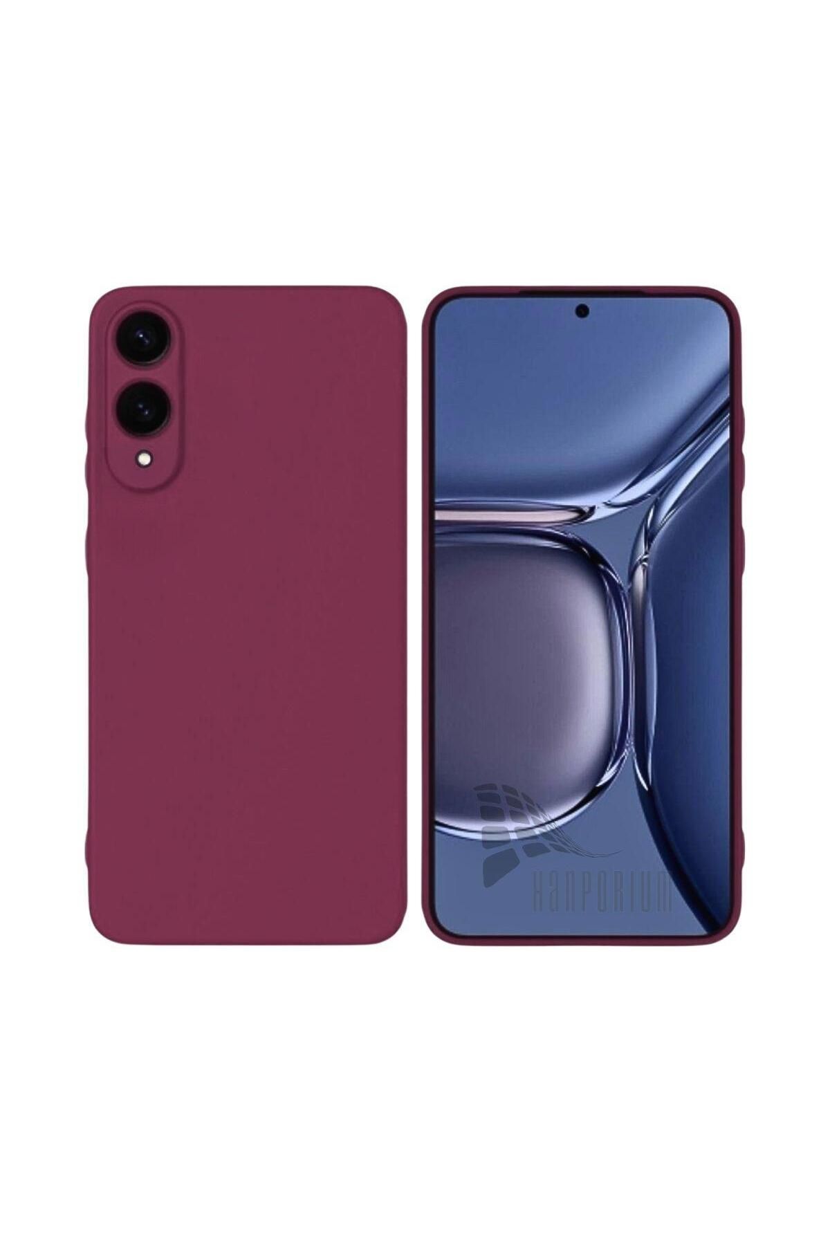 HANPORIUM Samsung Galaxy S25 Edge Uyumlu Silikon Kılıf - Kamera Korumalı Esnek Pastel Renk Kapak - Mürdüm