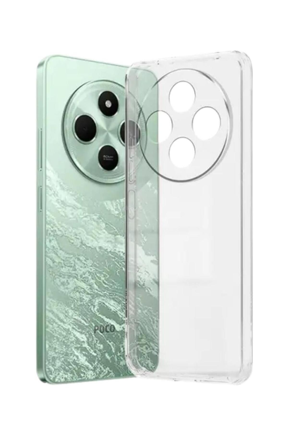HANPORIUM Redmi A4 Uyumlu Şeffaf Silikon Kılıf - Kamera Korumalı Esnek Tam Koruma Kapak