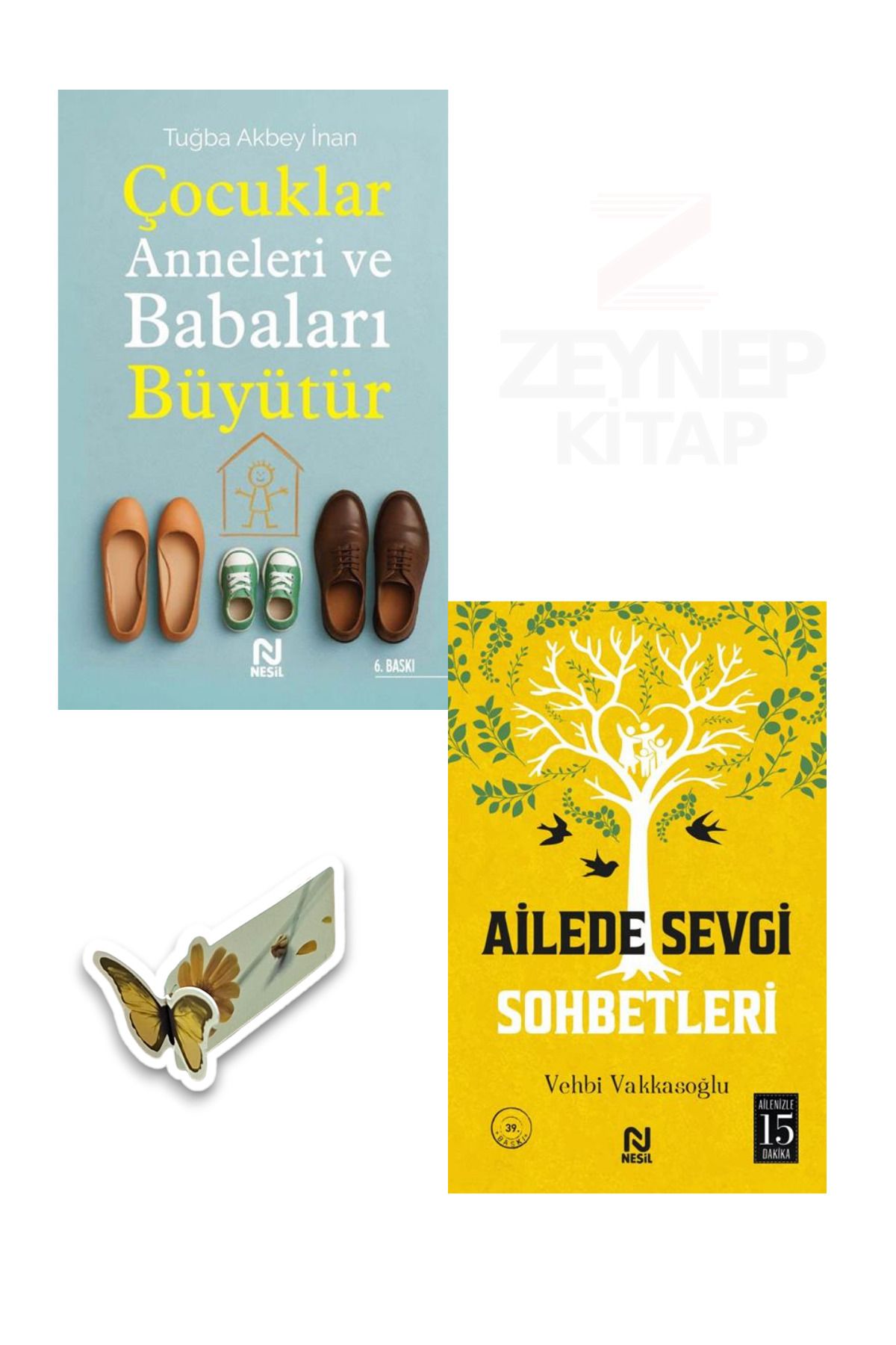 Nesil Yayınları Çocuklar Anneleri ve Babaları Büyütür ve Ailede Sevgi Sohbetleri 2 Kitap Set (Kelebek Ayraç Hediye)