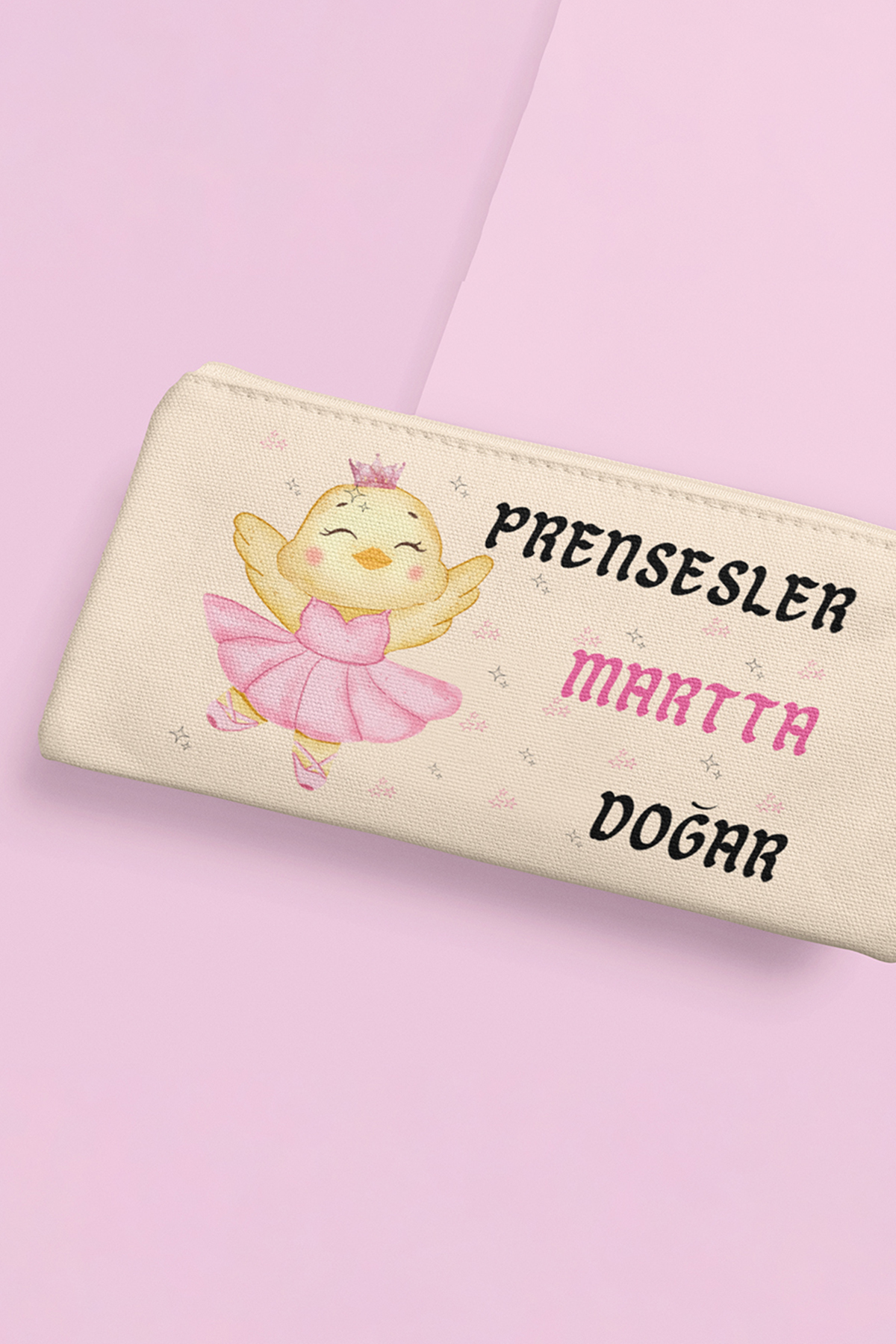 qoeuyl boutique Prensesler Bu Ayda Doğar Baskılı Doğum Günü Hediyelik Bez Makyaj Çantası Kalemlik Cüzdan fotoğrafı 2 (önizleme)