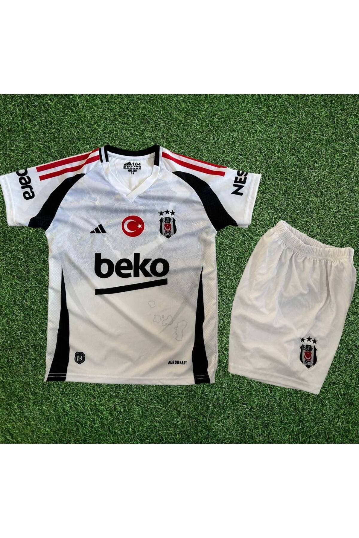 Alaturka Mix Beşiktaş./.2024/2025 Yeni Sezon.\\Alternatif Beyaz Kısa Kol Çocuk Forma