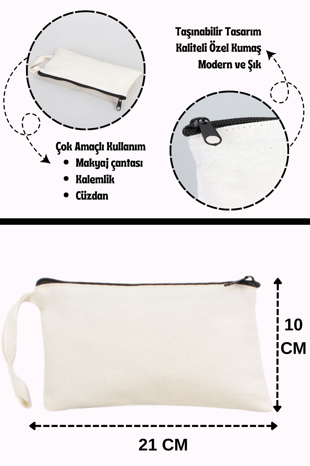 qoeuyl boutique Prensesler Bu Ayda Doğar Baskılı Doğum Günü Hediyelik Bez Makyaj Çantası Kalemlik Cüzdan fotoğrafı 3 (önizleme)