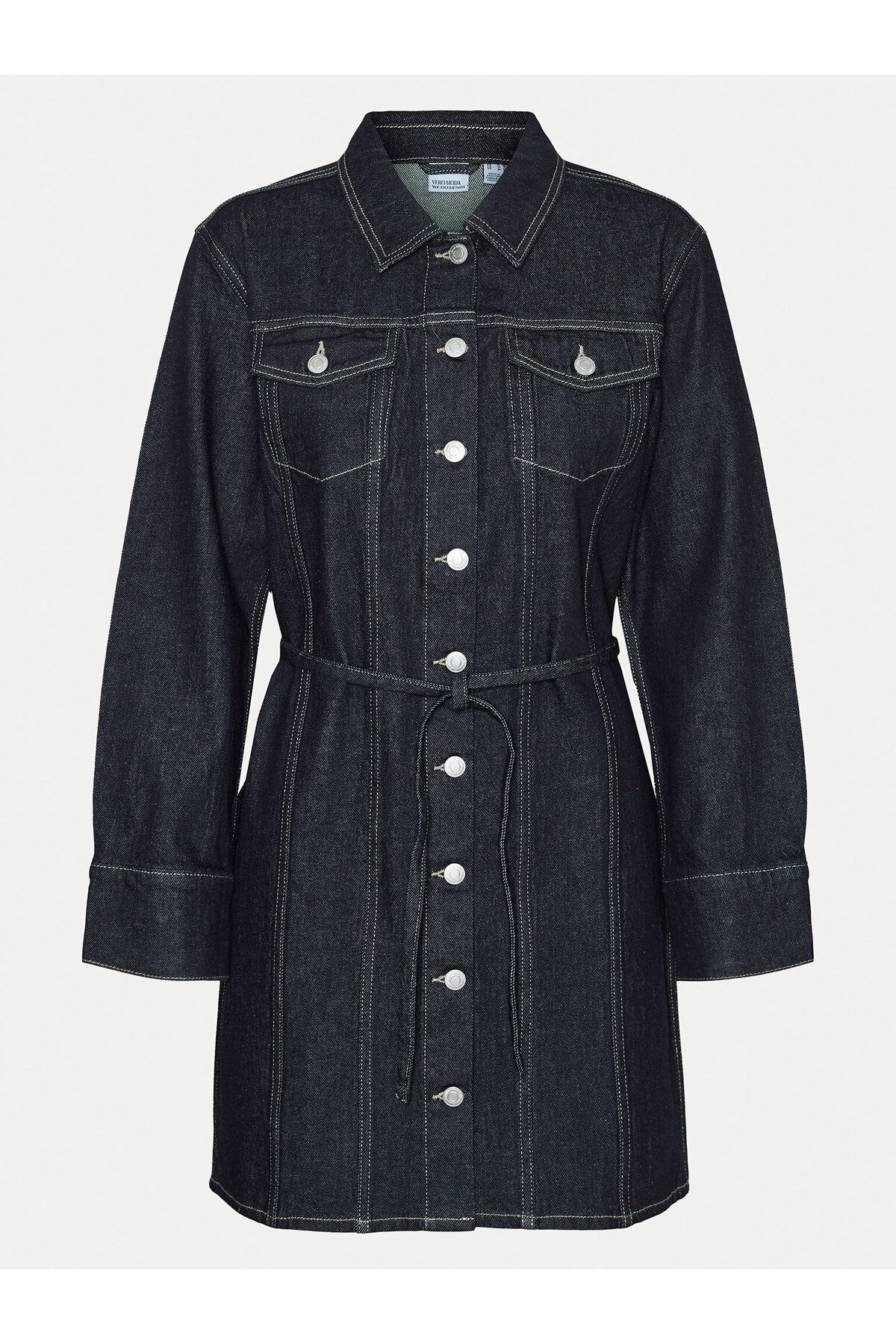 Vero Moda-vero moda Rochie din denim pentru femei 10321127 Bleumarin 1