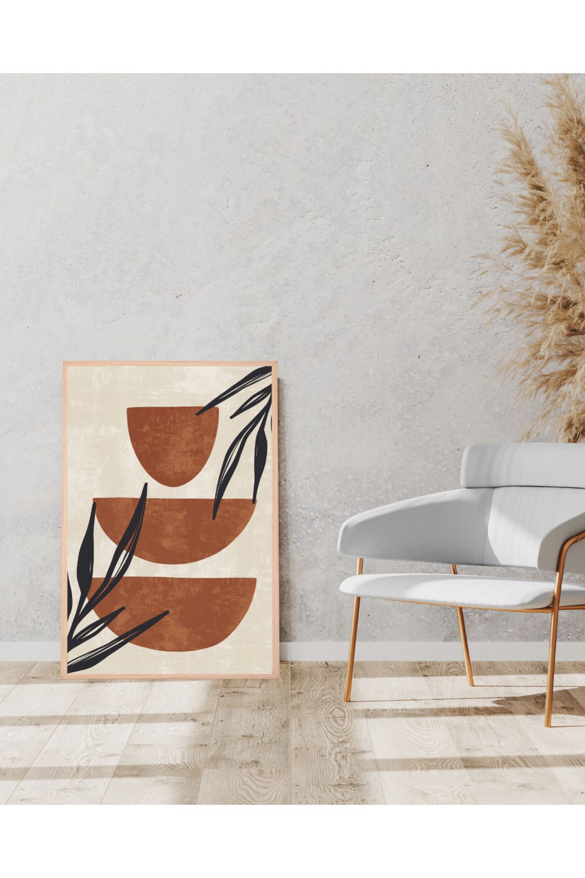 Tuba Decor Tek parça Ahşap Çerçeve Görünümlü MDF Tablo