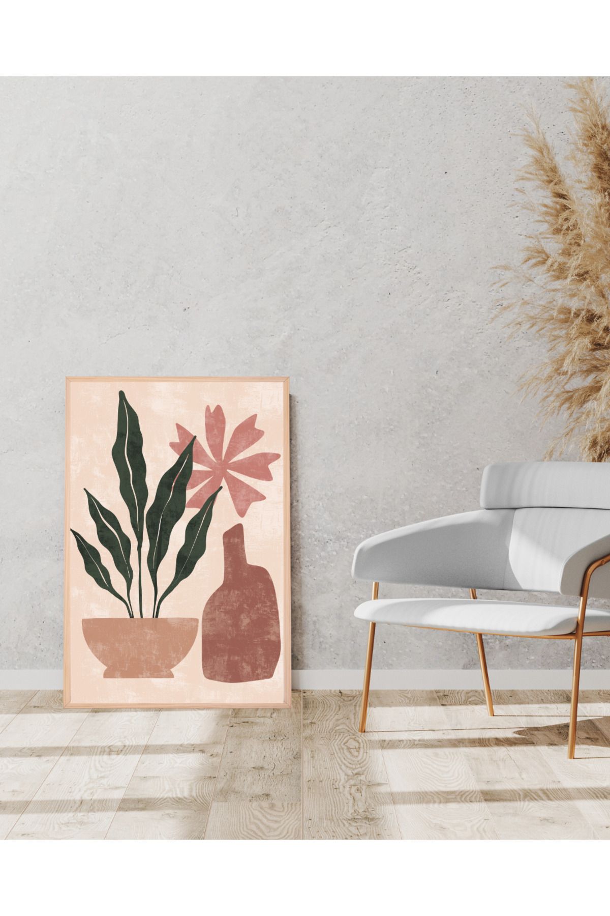 Tuba Decor Tek parça Ahşap Çerçeve Görünümlü MDF Tablo