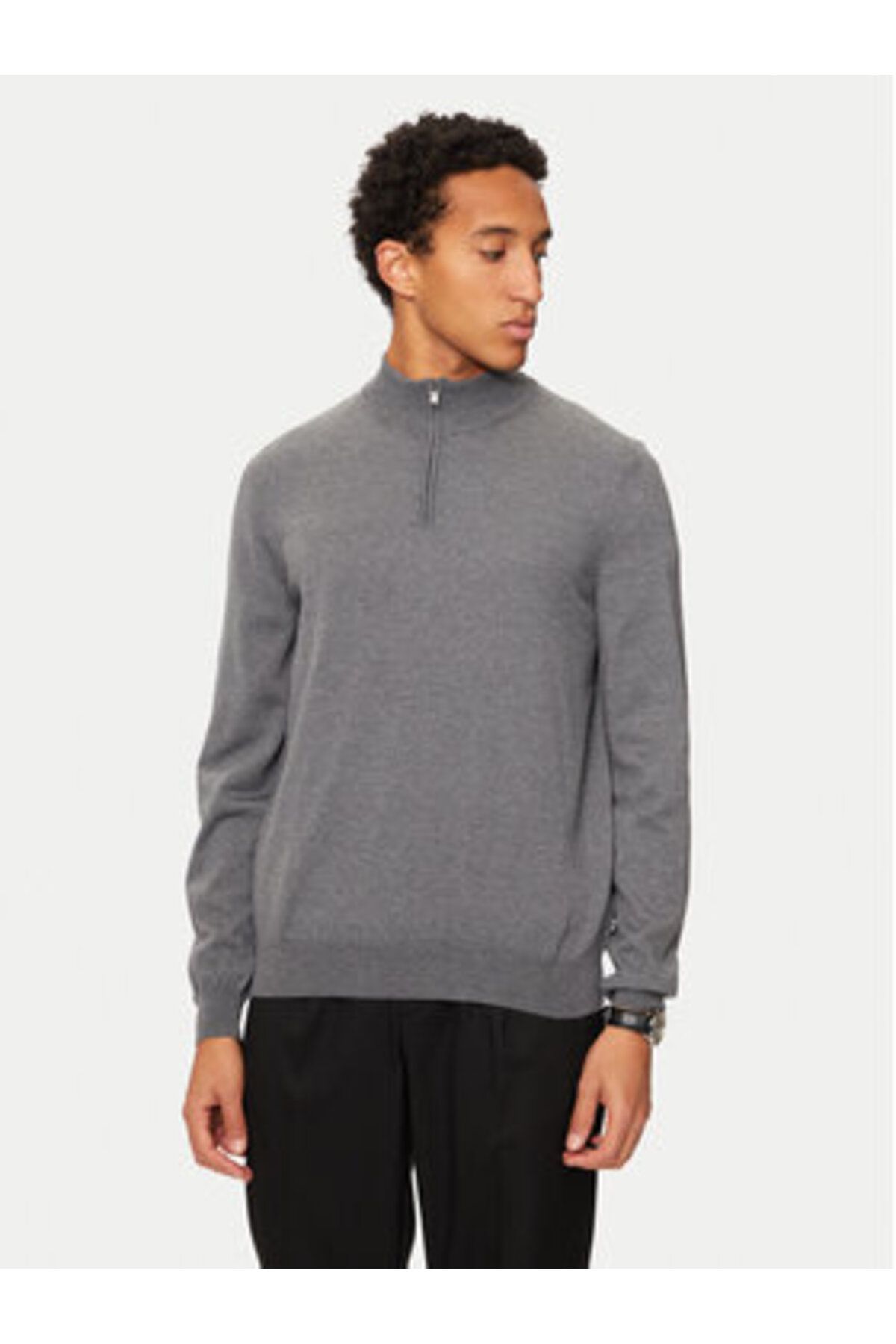 BOSS-Men's Sweater 50528300 Gray 1