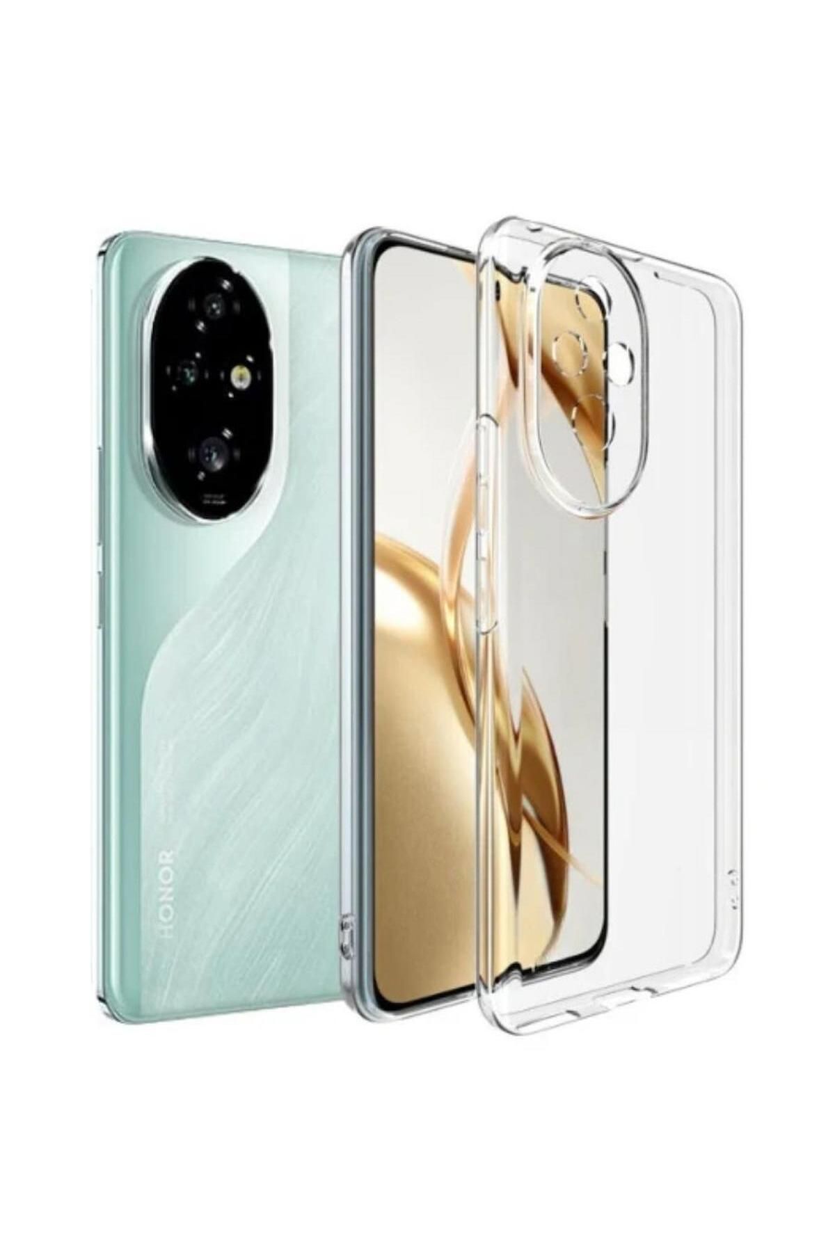 HANPORIUM Honor 200 Pro Uyumlu Şeffaf Silikon Kılıf - Kamera Korumalı Esnek Tam Koruma Kapak