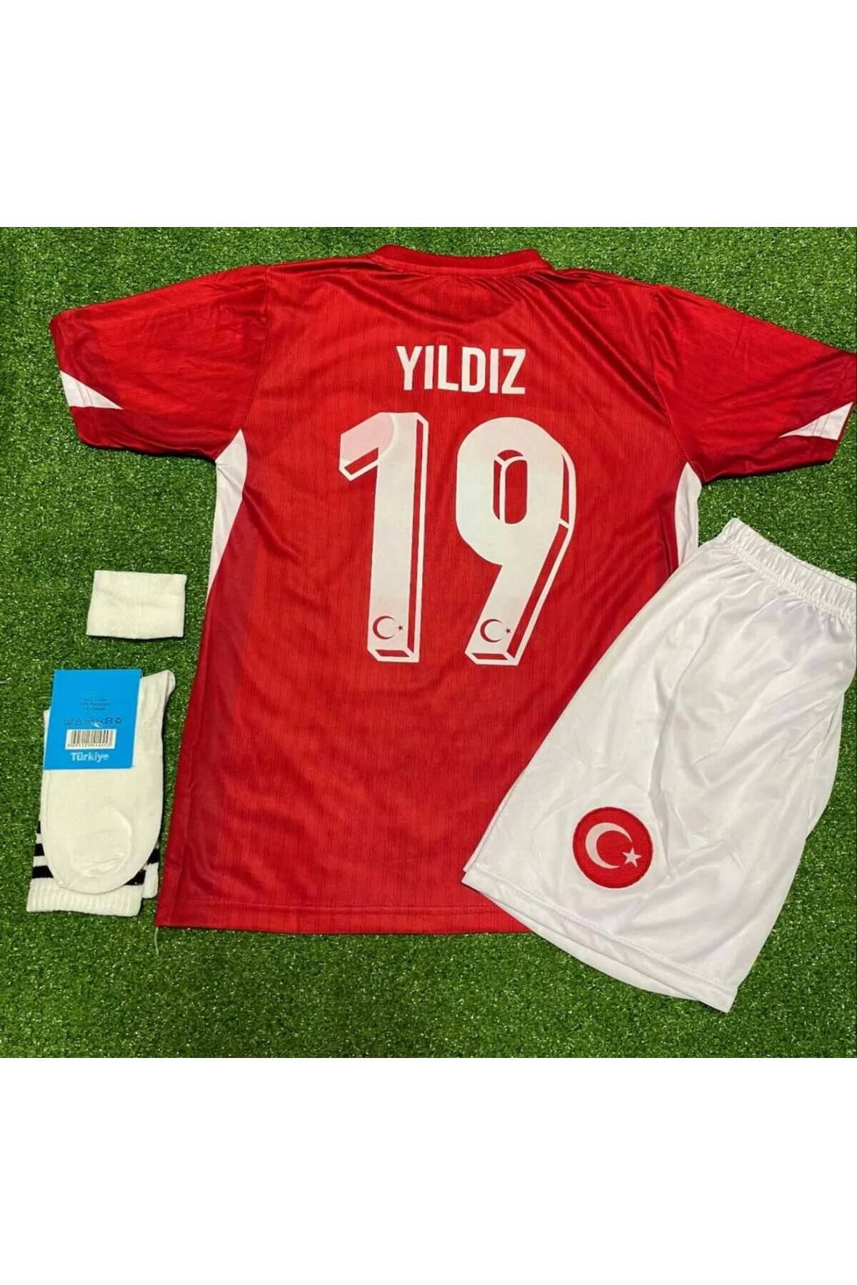 Alaturka Mix Türkiye Euro2024 Kenan Yıldız Kırmızı İç saha Çocuk Forması 4'lü Set