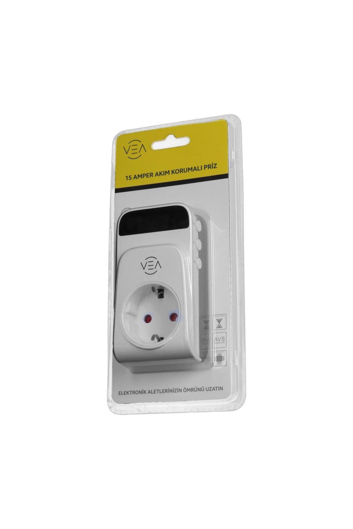 VEA-Ve-25530 15A 3520W Single Digital Display Surge Protected Socket 3