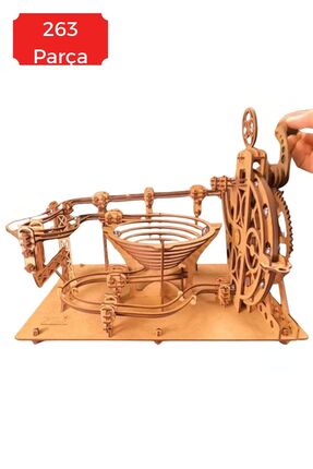 ALGWOOD Marble Run Misket Oyunu Ahşap Maket | 263 Parça Ahşap 3D Puzzle | Mar...
