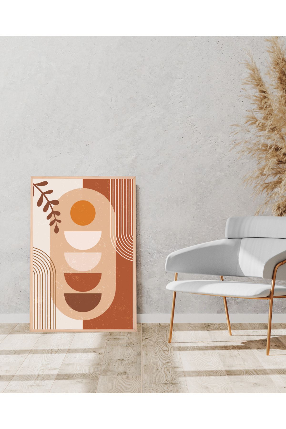 Tuba Decor Tek parça Ahşap Çerçeve Görünümlü MDF Tablo
