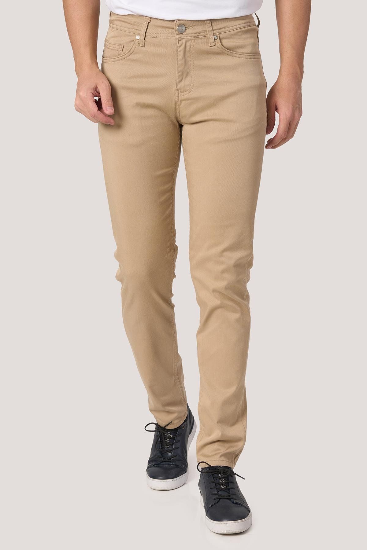 White Stone WHİTE STONE 2025-Y J2506 MDL2 JEAN PANTOLON 5 CEP BEJ