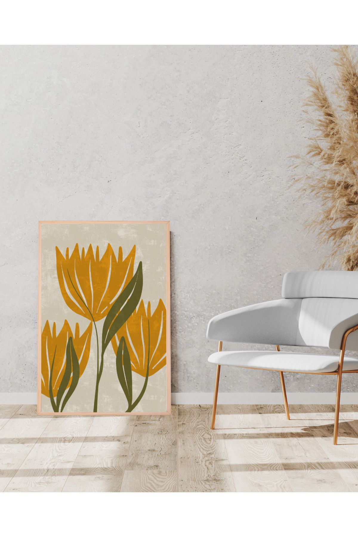 Tuba Decor Tek parça Ahşap Çerçeve Görünümlü MDF Tablo