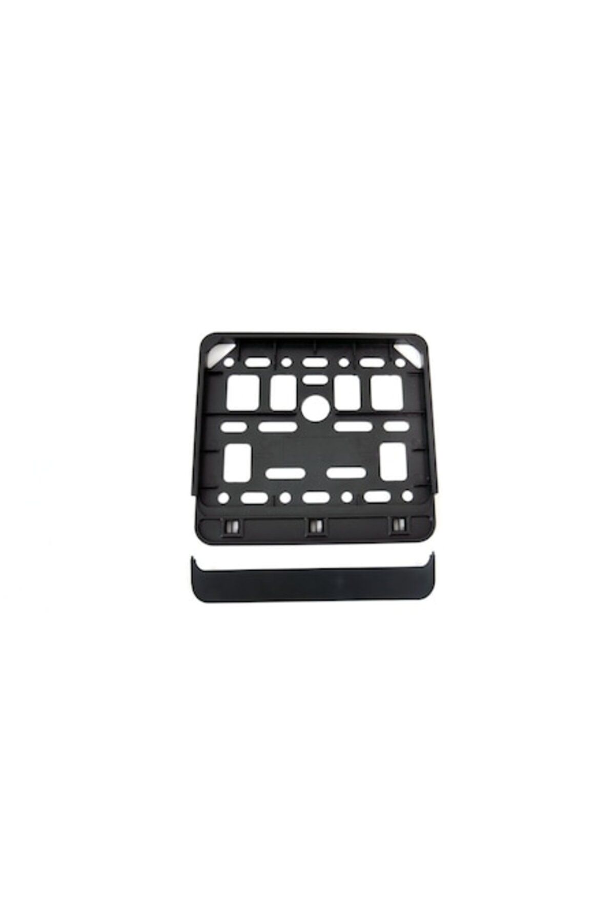 motor starter Suport Numar Inmatriculare Moto-scuter/ciclomotor, 15 X 19, Negru Metalizat - One Size