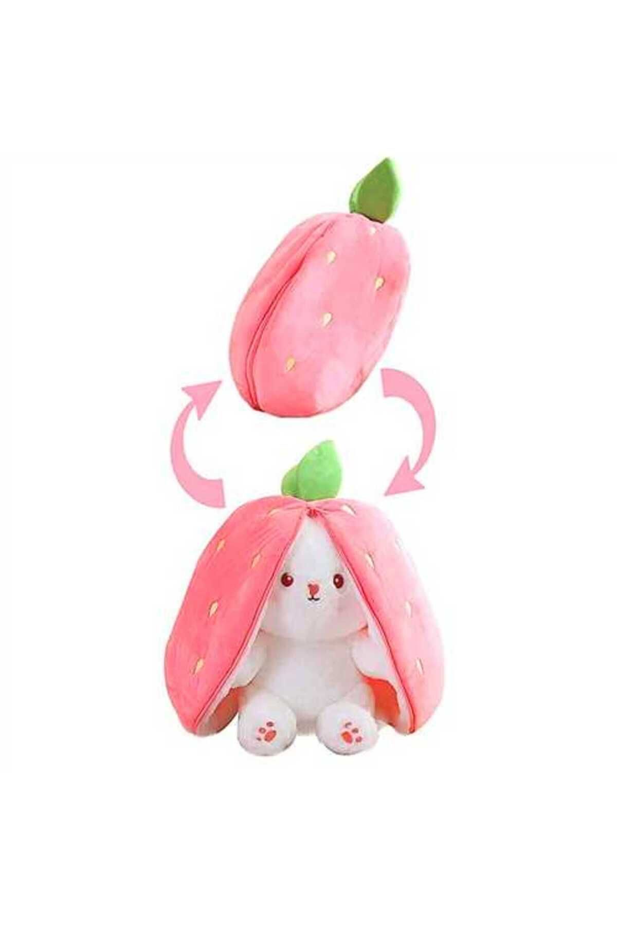sunman oyuncak PELUŞ FERMUARLI ÇİLEK TAVŞAN 40 CM