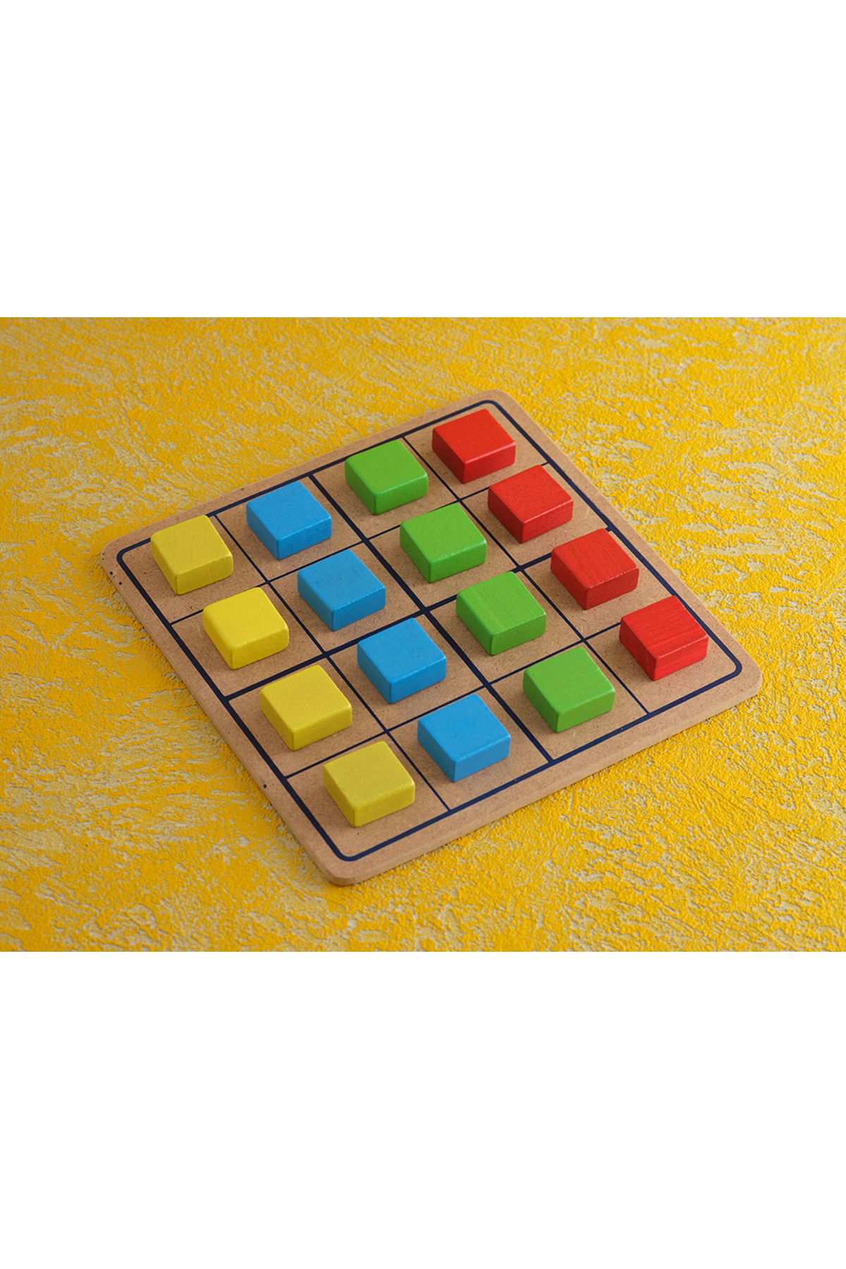 Ulu Ahşap Ahşap Renklerle Sudoku