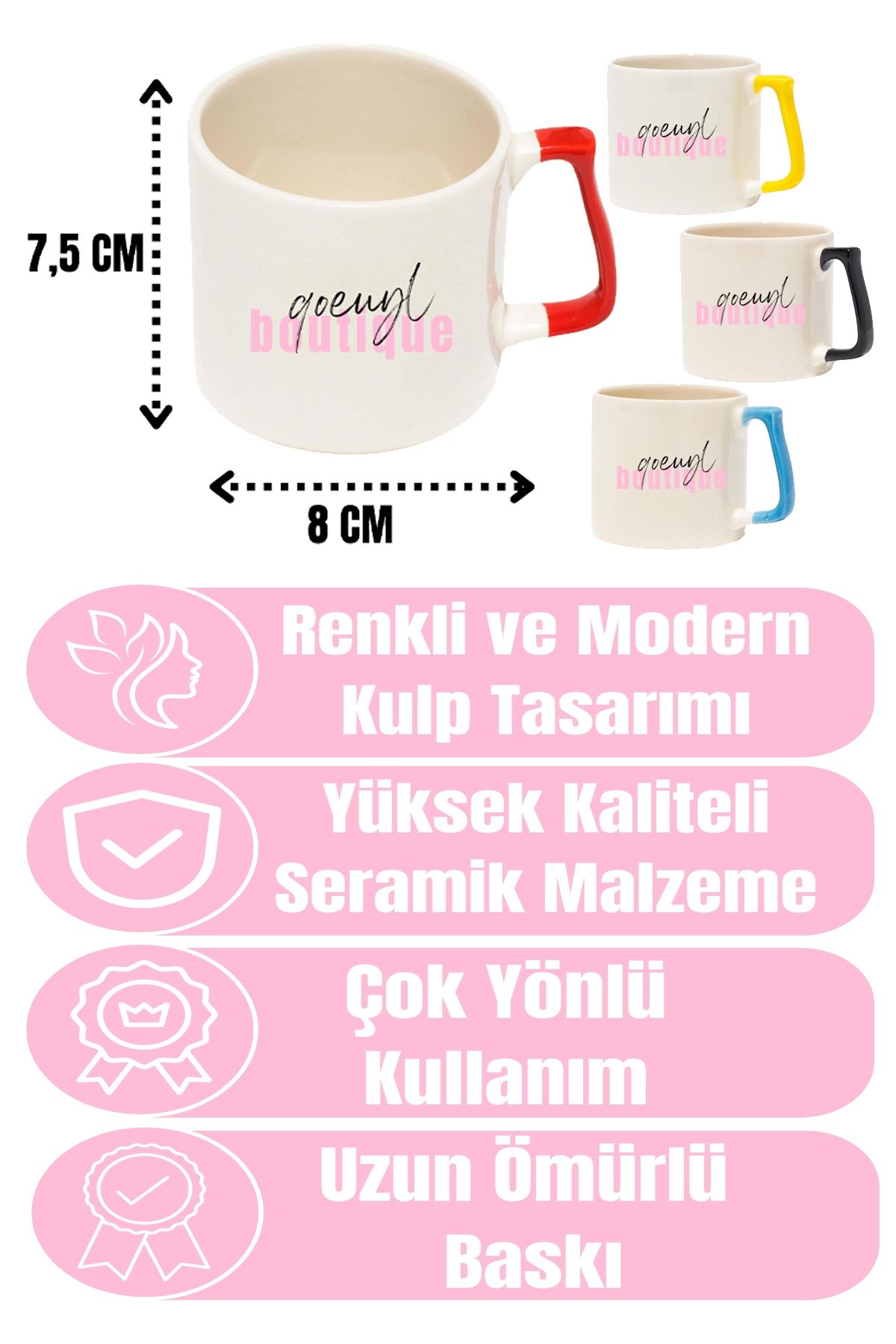 qoeuyl boutique-Princesses Are Born This Month Printed Birthday Gift for Friend, Lover Red Handled Mug Cup 3