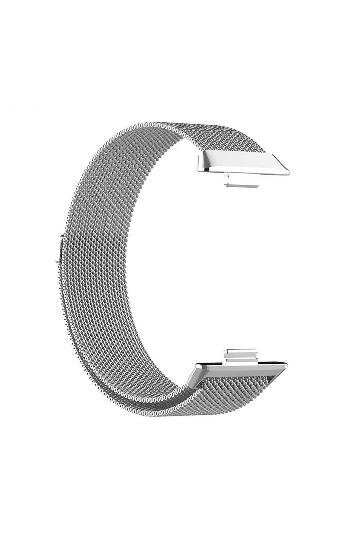 Microsonic Huawei Watch Fit 4 Milanese Loop Kordon Gümüş