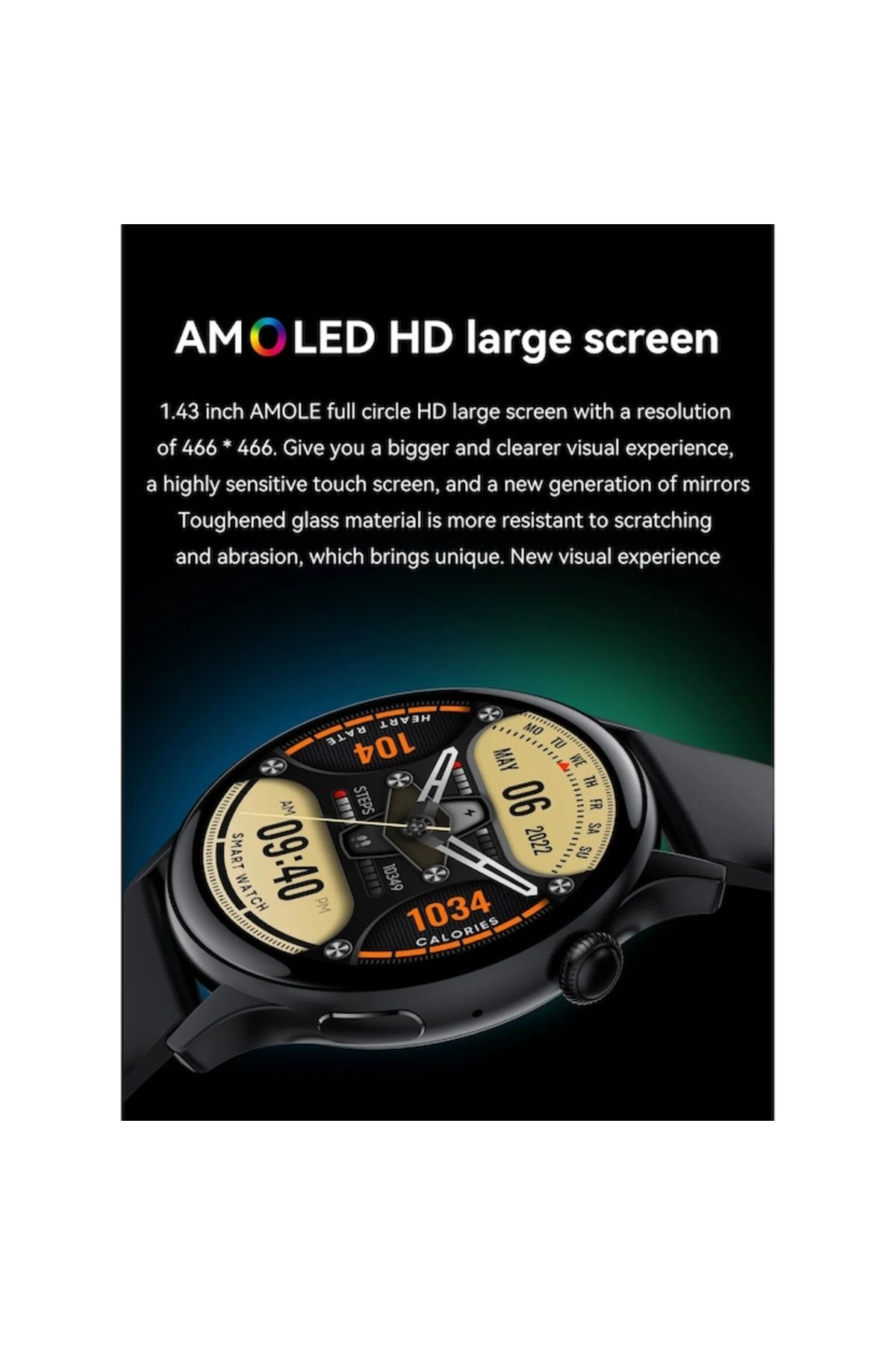 ideal STORE-Ceas inteligent New Style Collection IdealStore, ecran AMOLED HD, Bluetooth, NFC, IP67, metal argintiu 3