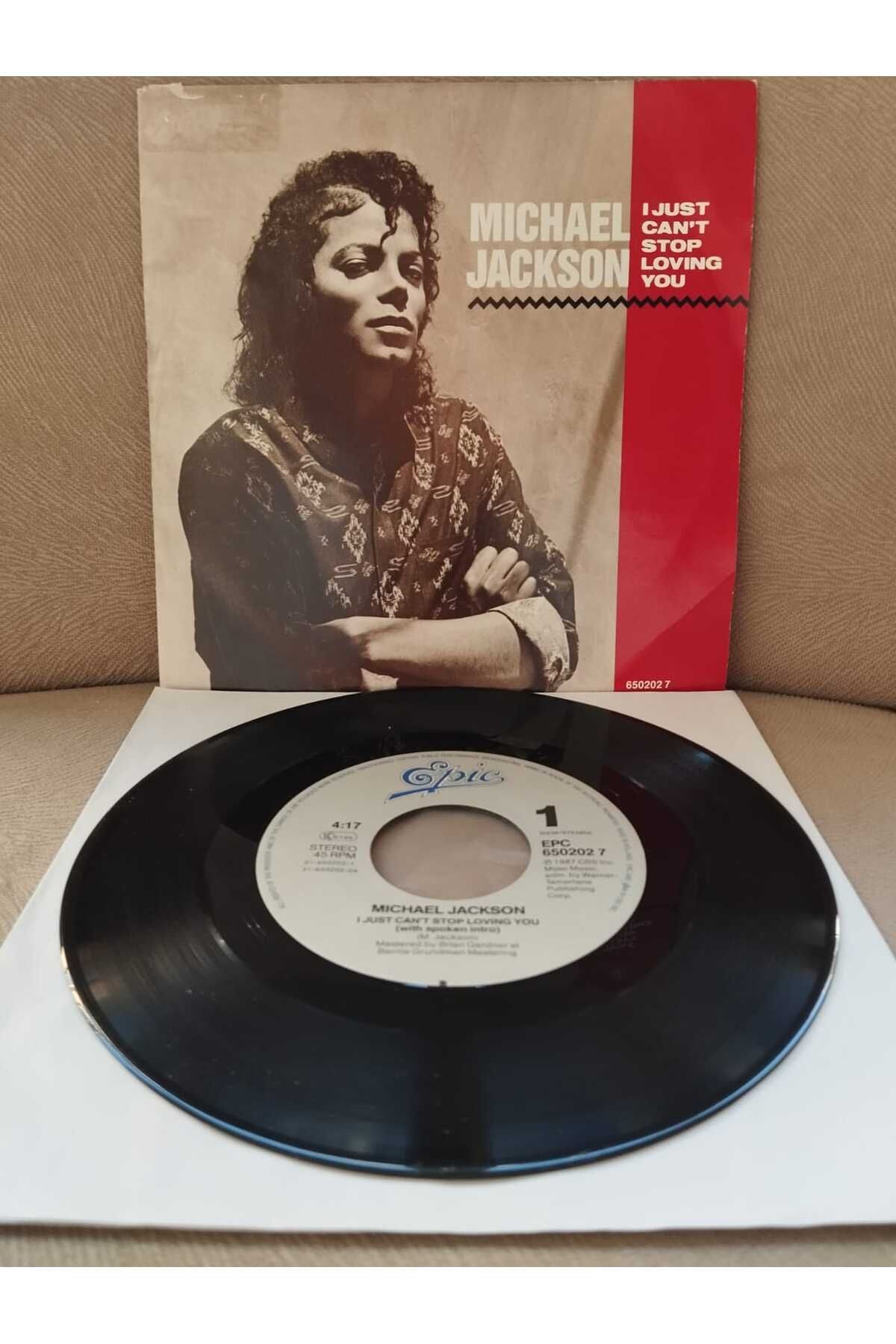 Plakperest Michael Jackson – I Just Can’t Stop Loving You - 1987 Hollanda Basım 45lik Plak-2.EL