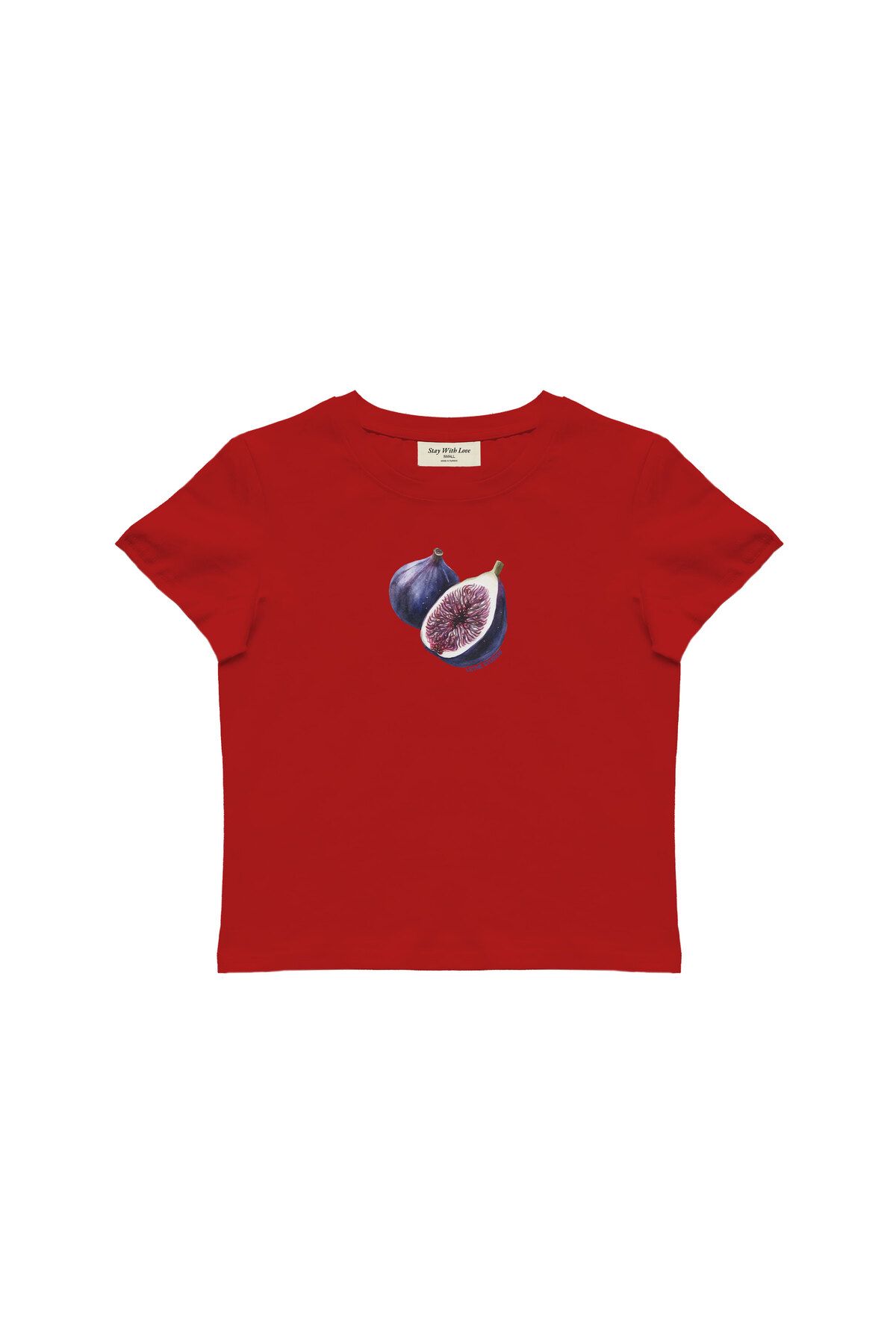 lethestudios Figs Baskılı Baby Tee Crop Top