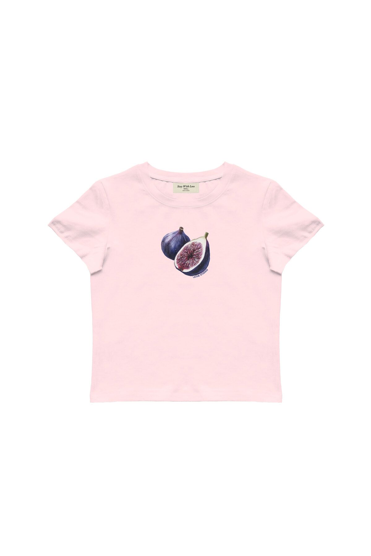 lethestudios Figs Baskılı Baby Tee Crop Top