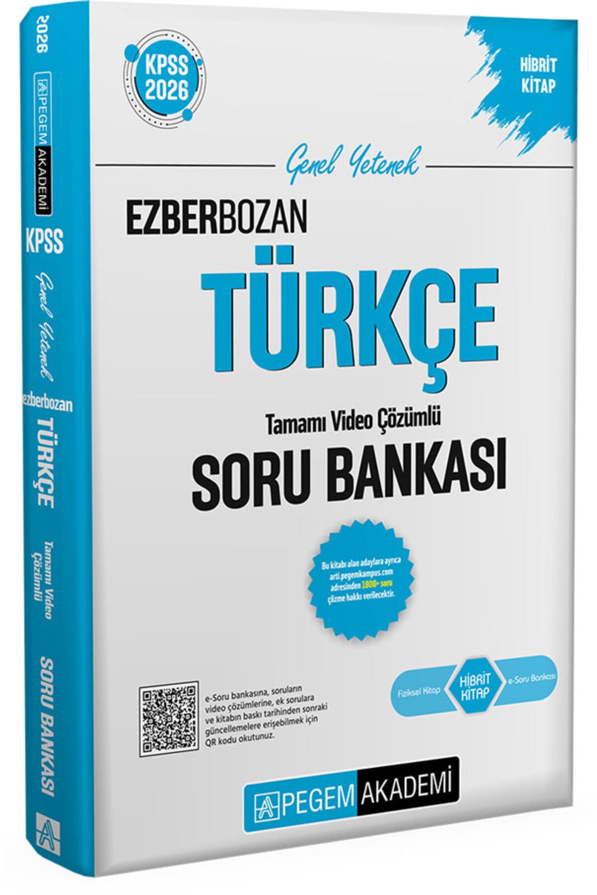 Pegem Akademi Yayıncılık Pegem 2026 KPSS Ezberbozan Türkçe Tamamı Video Çözümlü Soru Bankası Pegem Yayınları