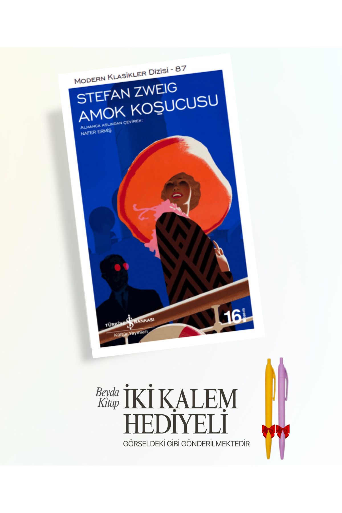 TÜRKİYE İŞ BANKASI KÜLTÜR YAYINLARI Amok Koşucusu - Stefan Zweig - İki Kalem Hediyeli - ISMDRKLS