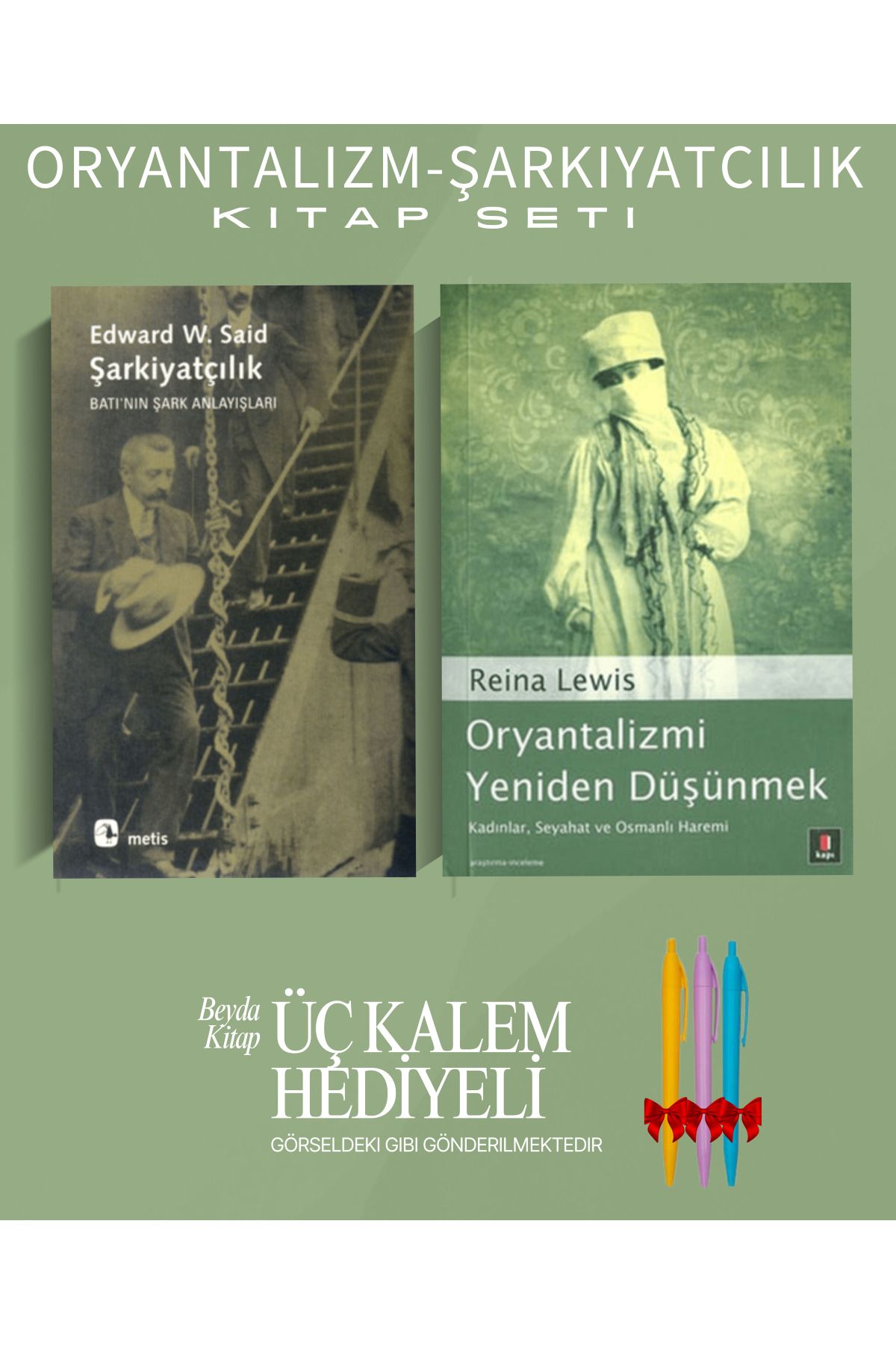 Metis Yayınları Şarkiyatçılık - Oryantalizmi Yeniden Düşünmek - Edward Said - Kitap Seti - Kalem Hediyeli