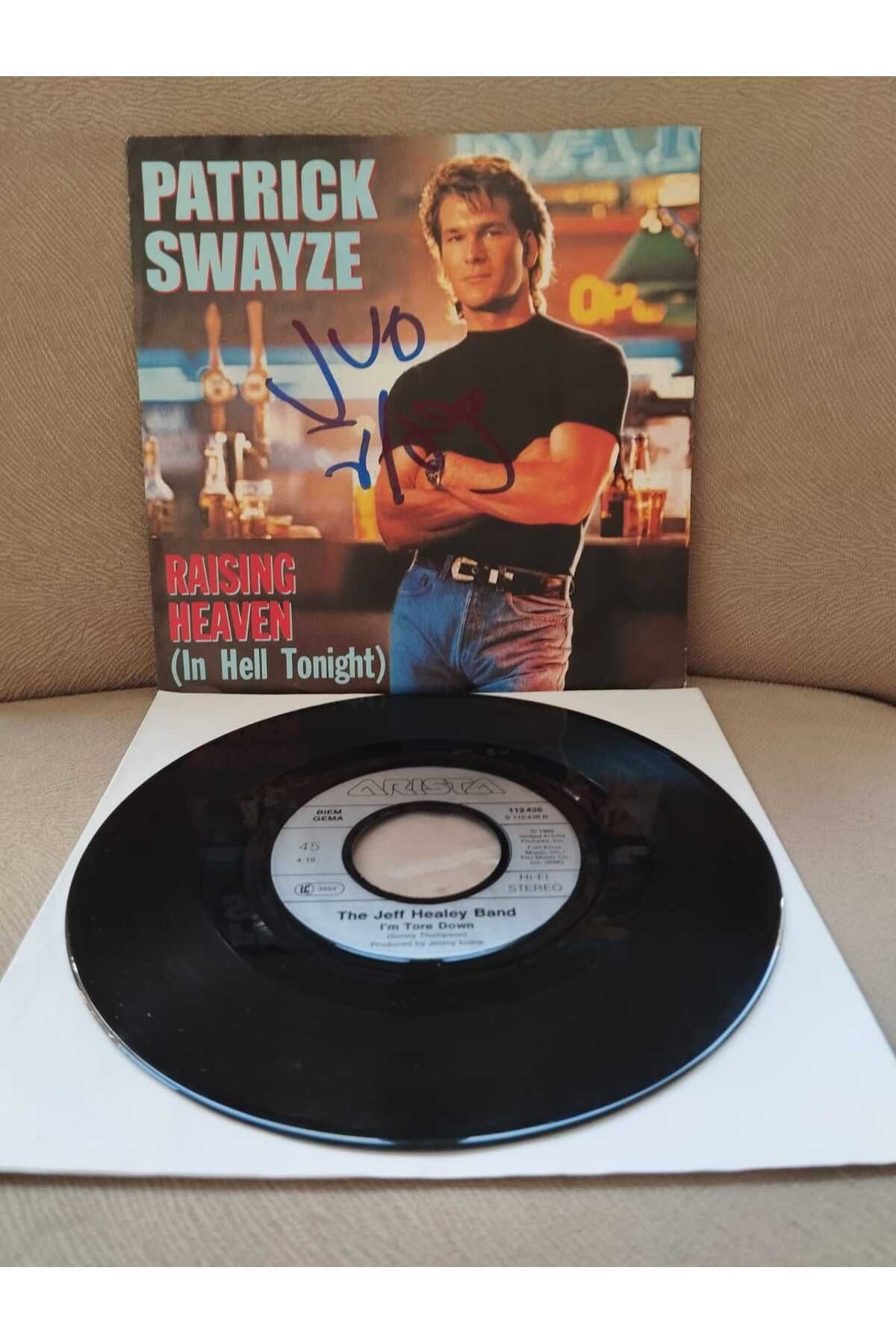 Plakperest Patrick Swayze – Raising Heaven (In Hell Tonight) - 1989 Almanya Basım 45 lik Plak-2.EL