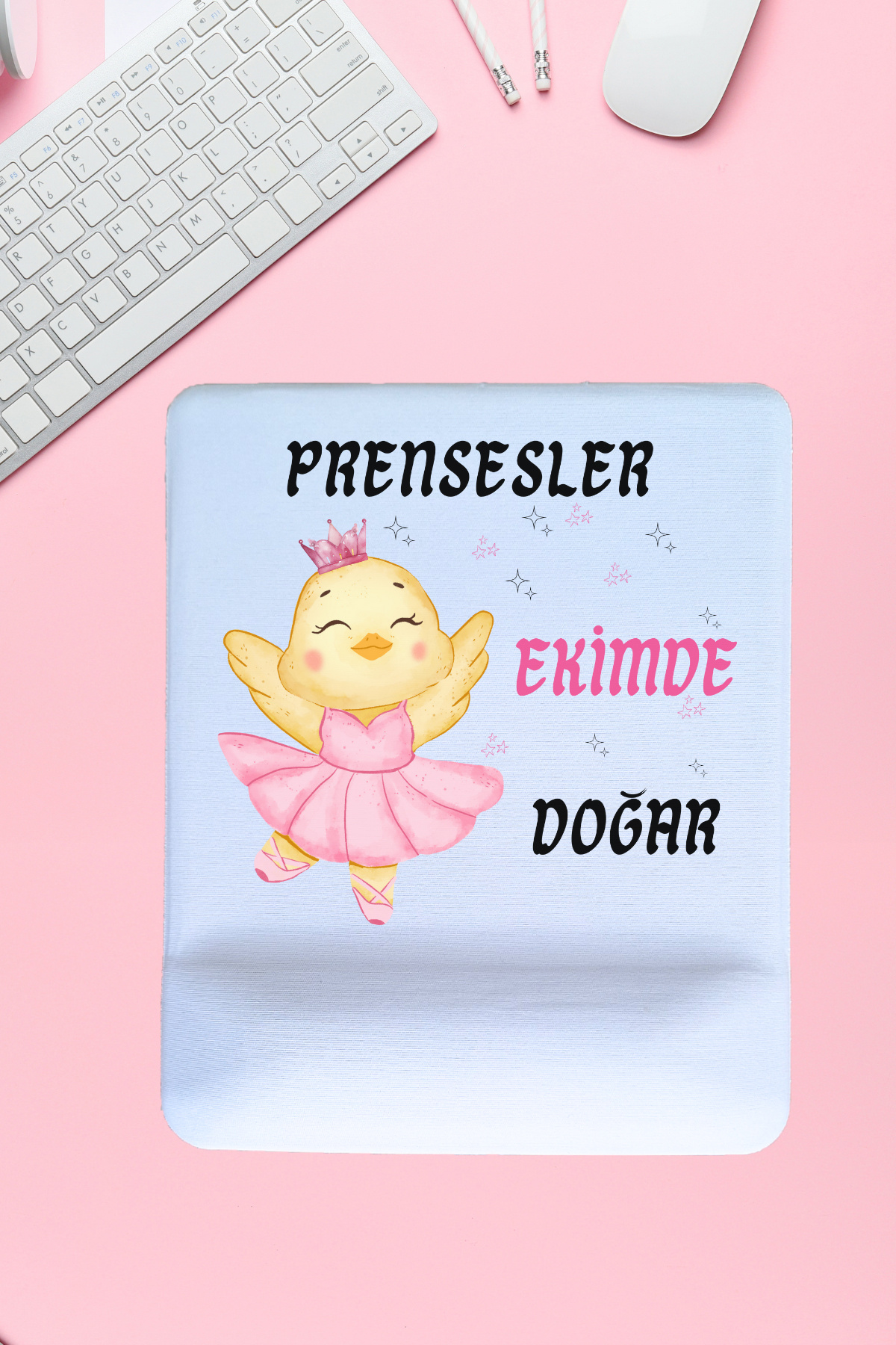 qoeuyl boutique Prințesele Sunt Născute În Acest Lună Cadou Special Pentru Ziua De Naștere Imprimată Mousepad Oval/pătrat Cu Suport Pentru Încheietura