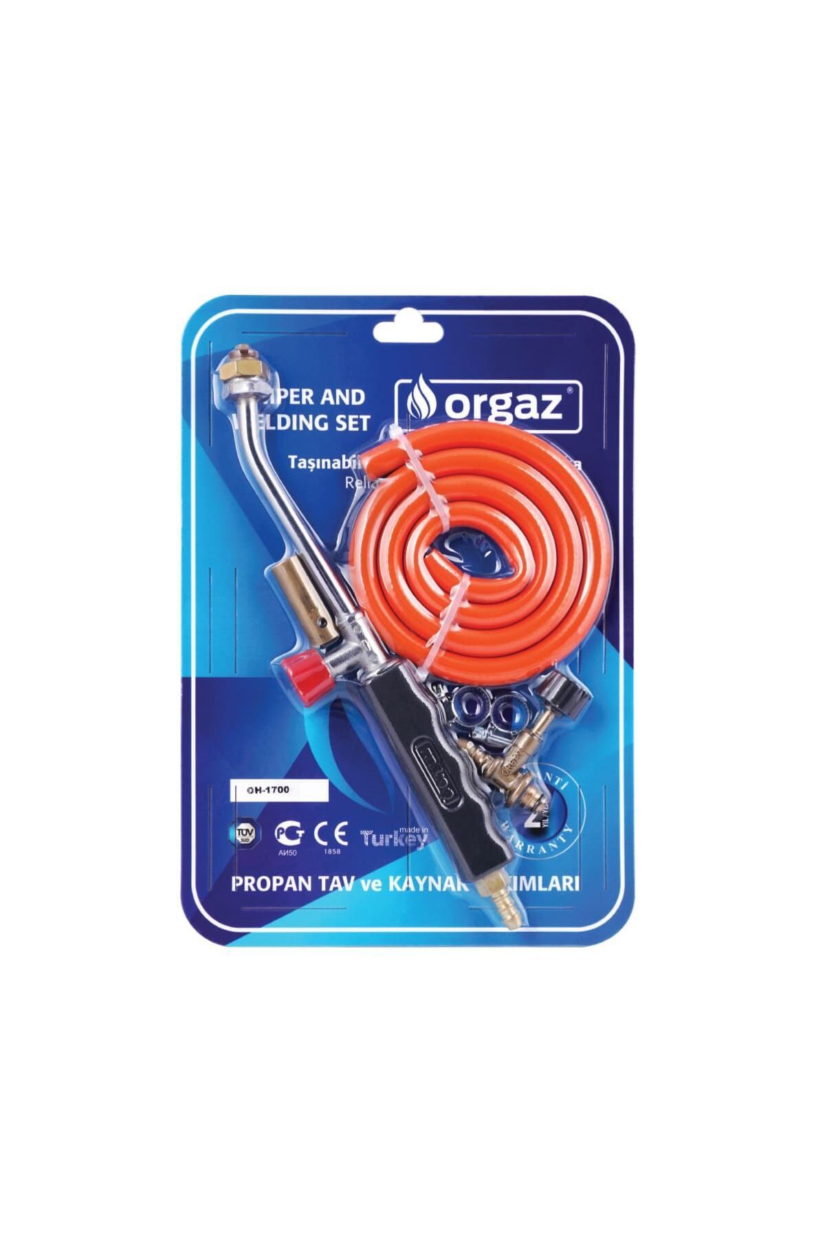 Orgaz Hortumlu Şaloma Takım 17mm Başlık