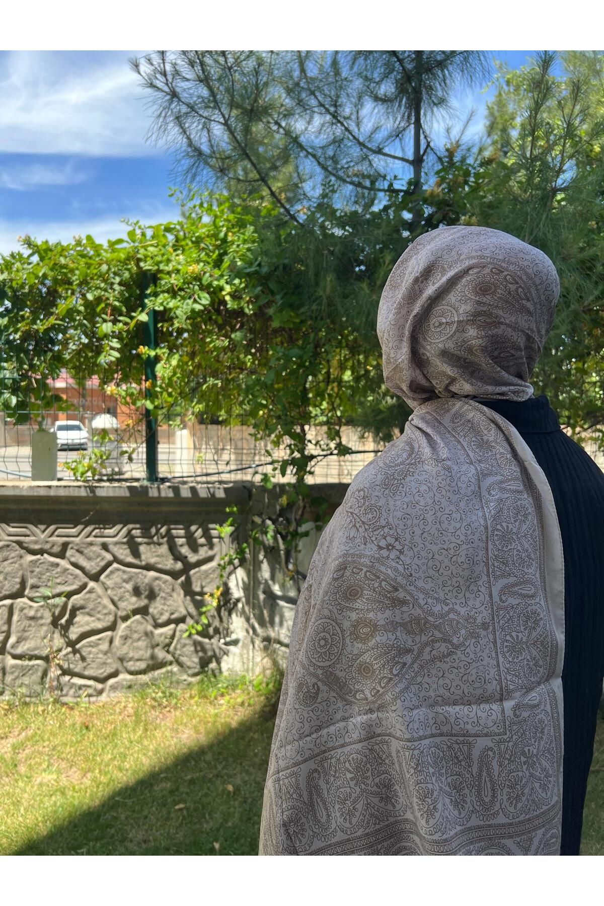 Organic Scarfs camellia Etnik Desen Soft Şal