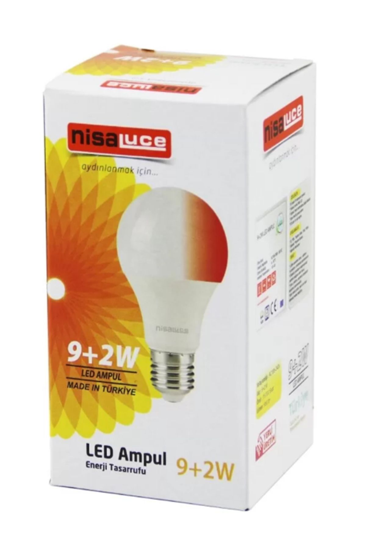 PUFFIN 9+2W E27 DUY BEYAZ-KIRMIZI LED AMPUL 1 ADET