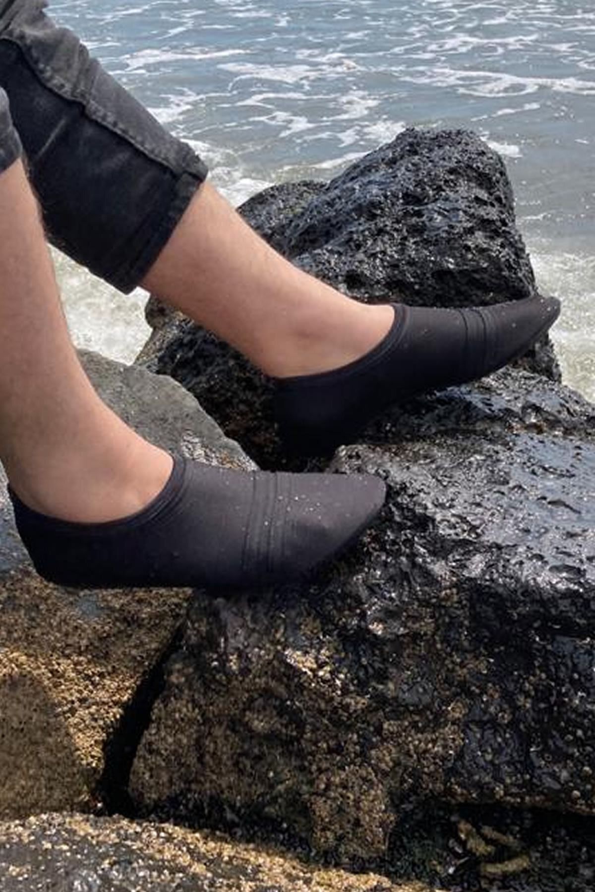 Savana Siyah Unisex Altı Kalın Kaymaz Deniz Patiği 123deniz9 görsel 6